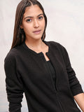 Tokyo Talkies Women Black Round Neck Sweater - Black - Image 1