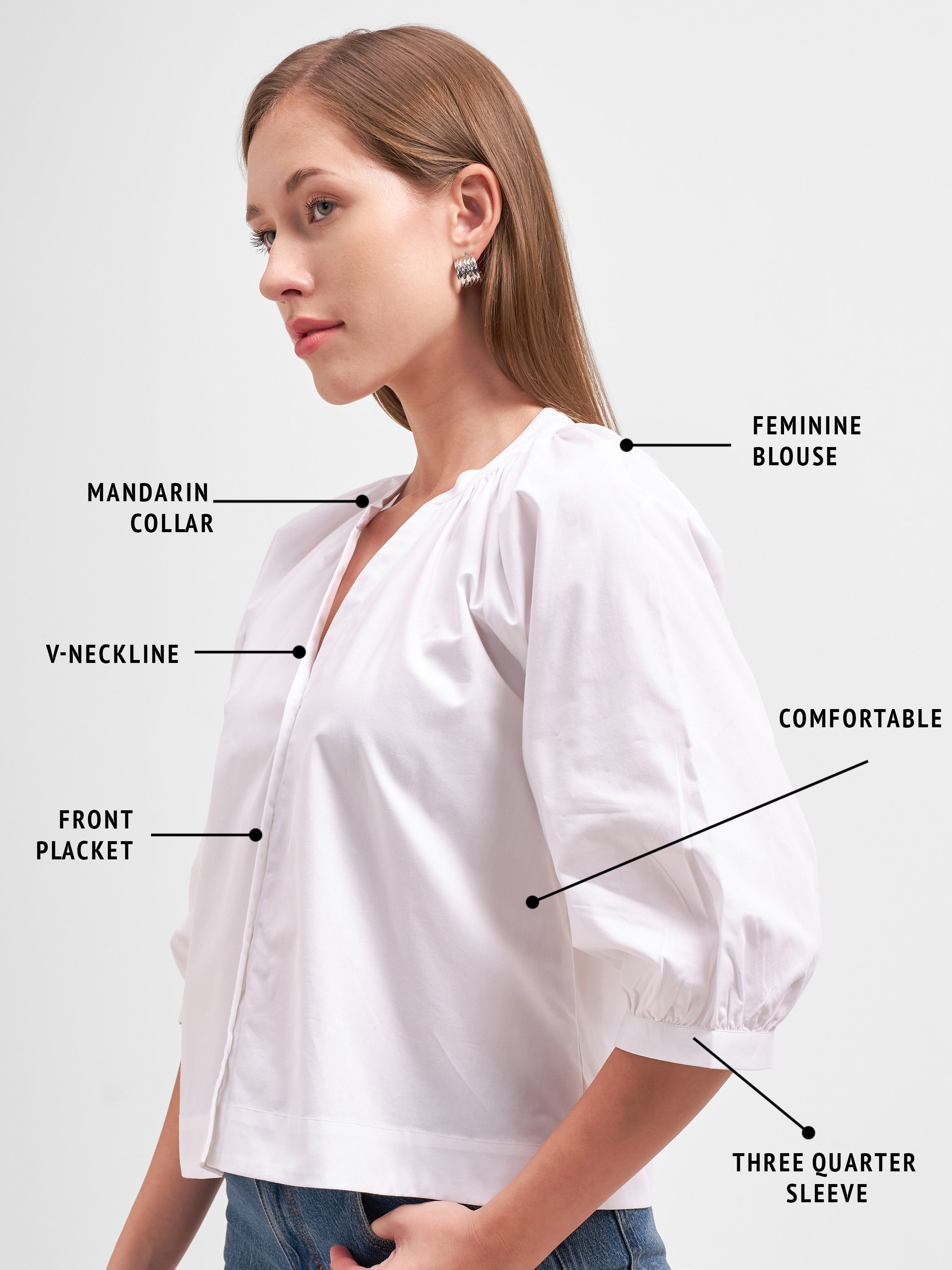 Tokyo Talkies Women White Solid Regular Top