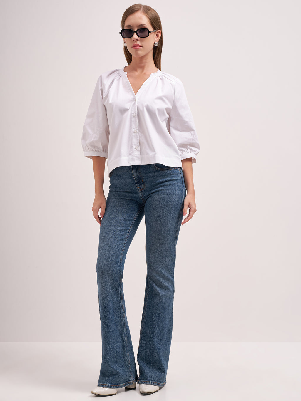 Tokyo Talkies Women White Solid Regular Top