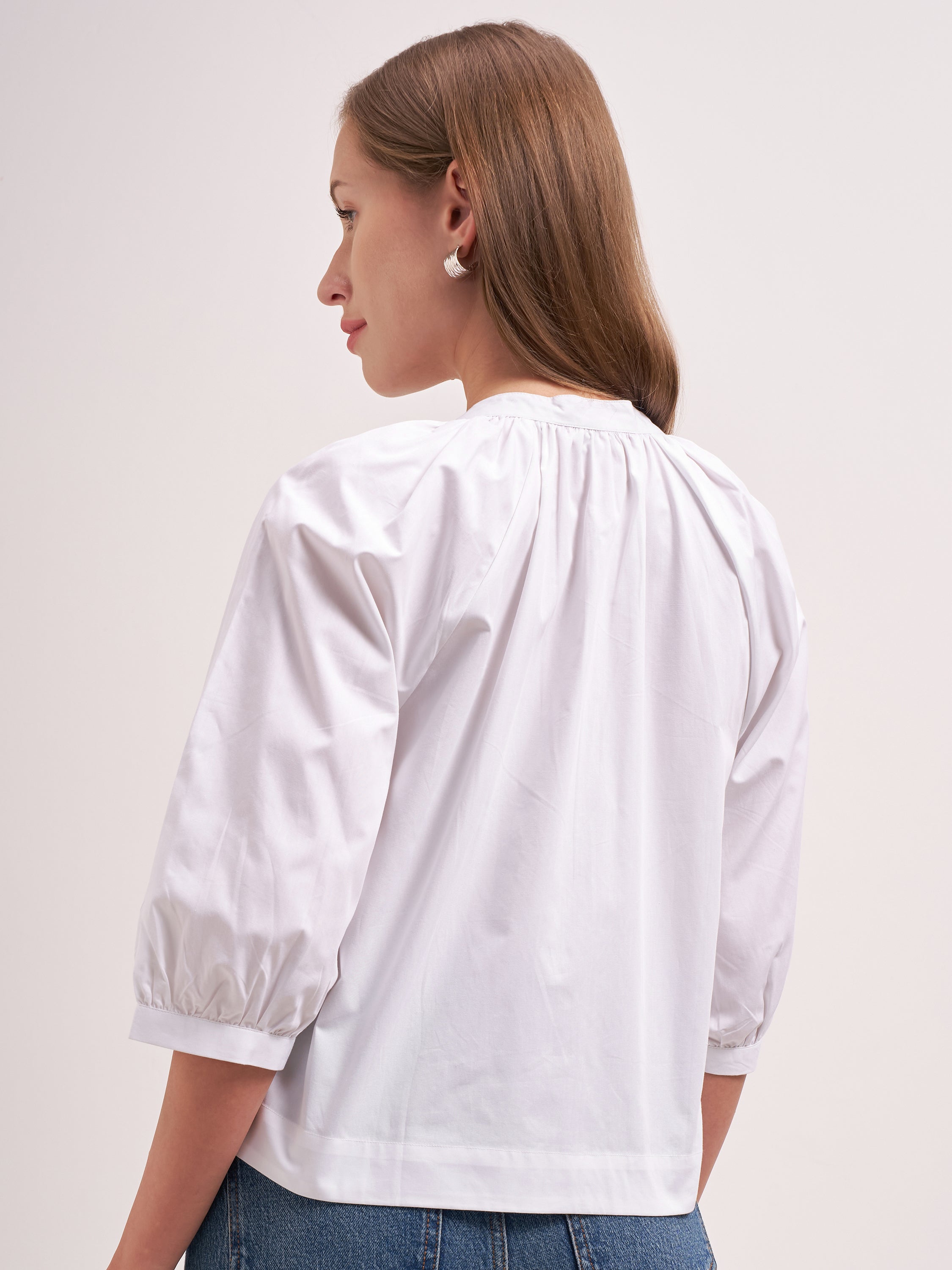 Tokyo Talkies Women White Solid Regular Top