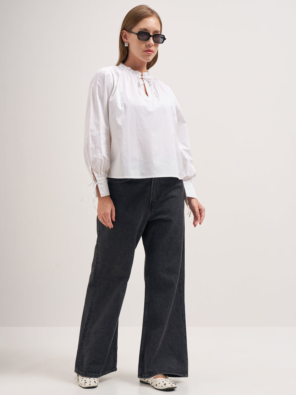 Tokyo Talkies Women White Solid Regular Top