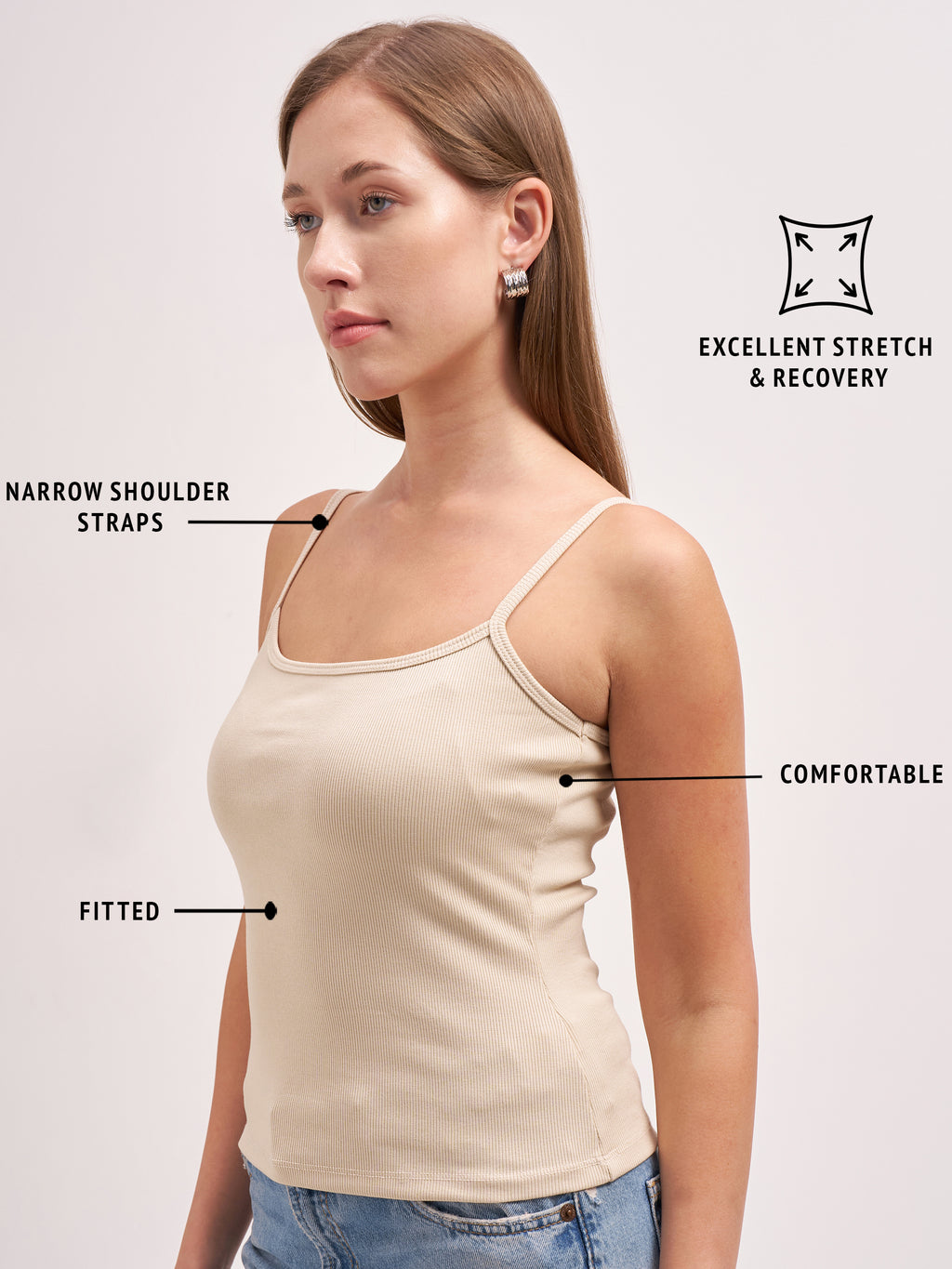 Tokyo Talkies Women Beige Solid Regular Top