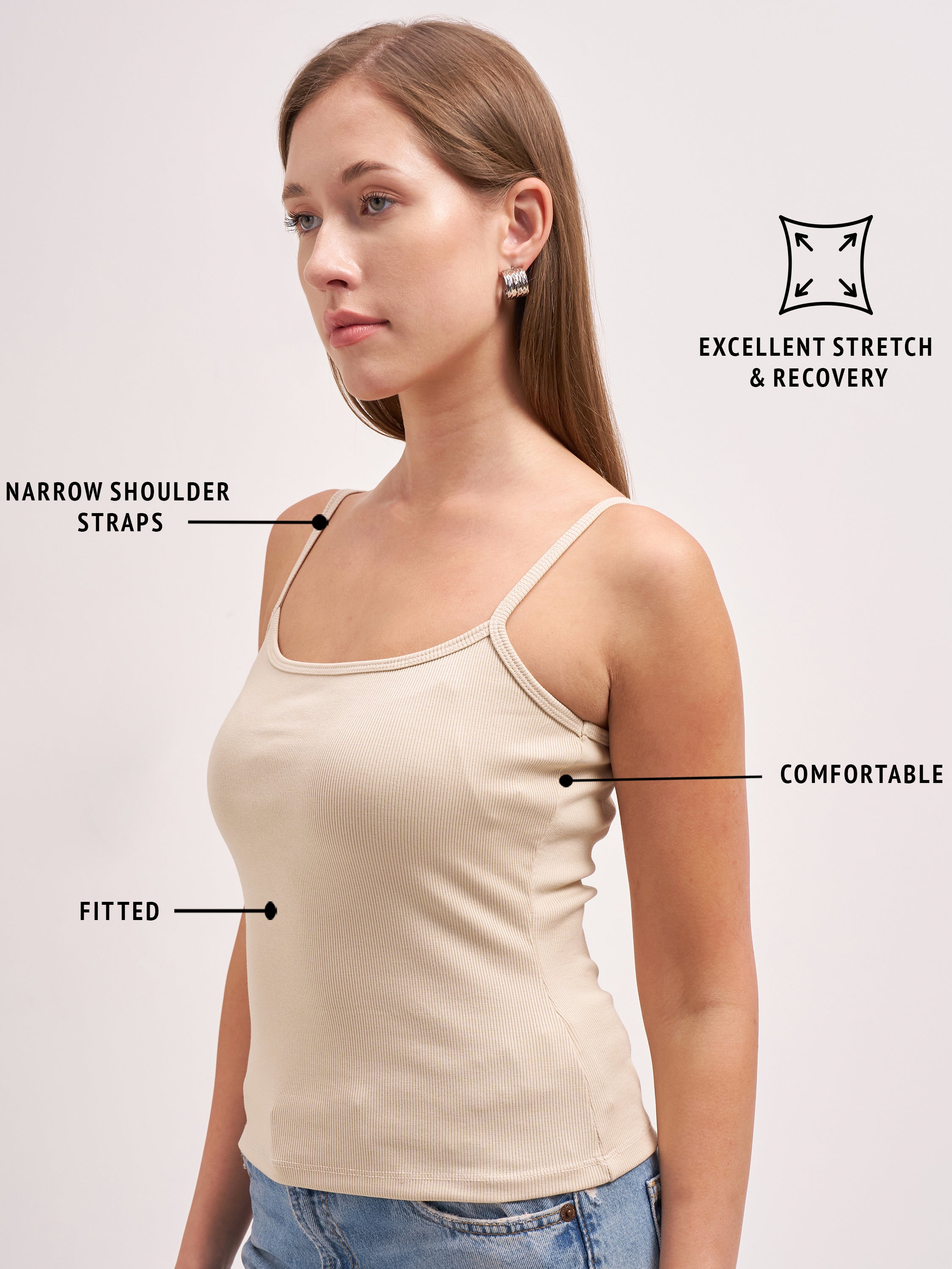Tokyo Talkies Women Beige Solid Regular Top
