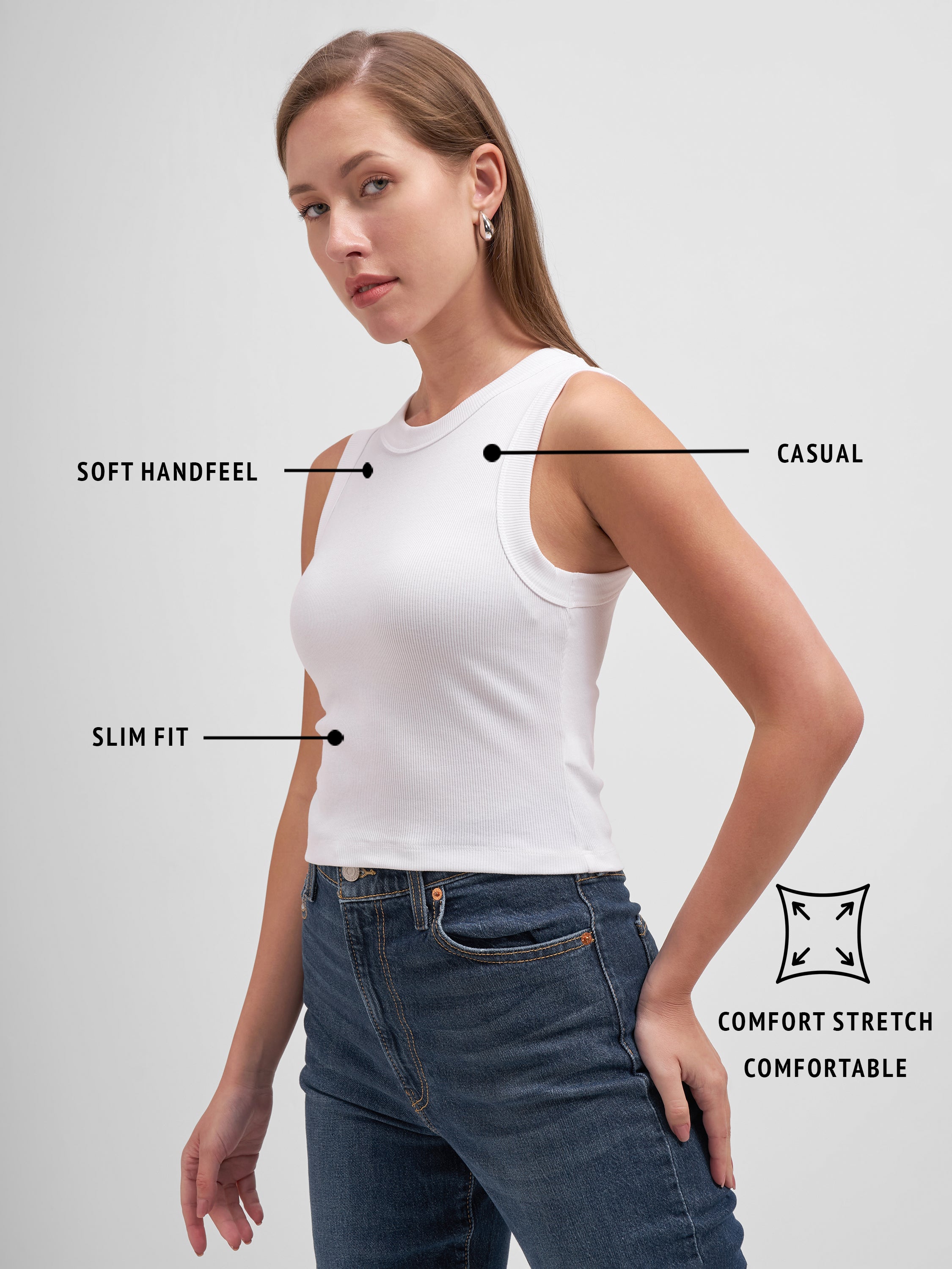 Tokyo Talkies Women White Solid Regular Top