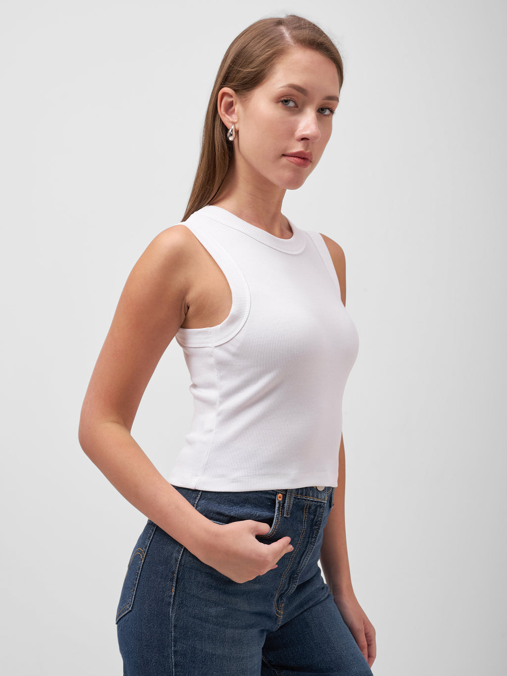Tokyo Talkies Women White Solid Regular Top