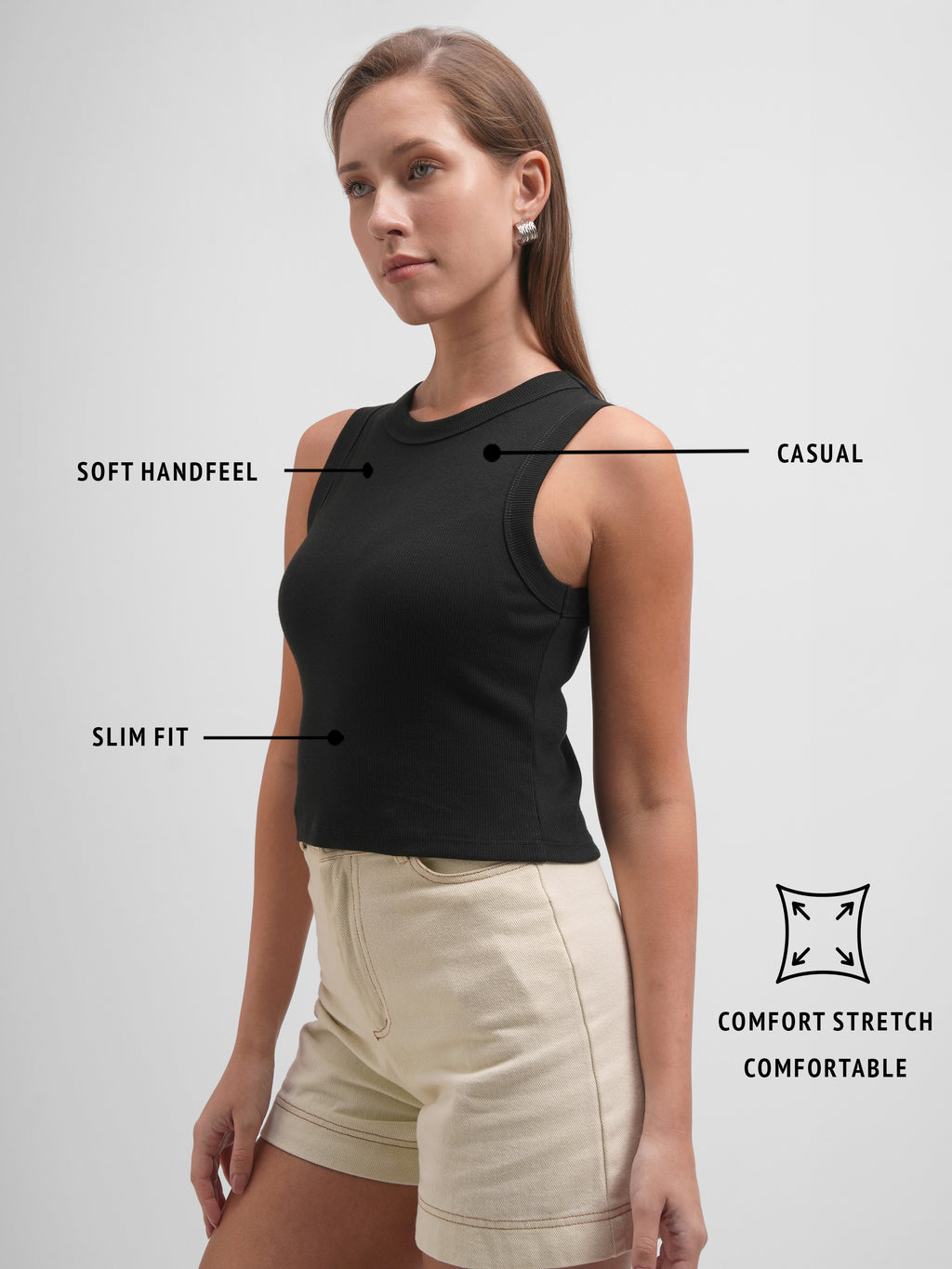 Tokyo Talkies Women Black Solid Regular Top