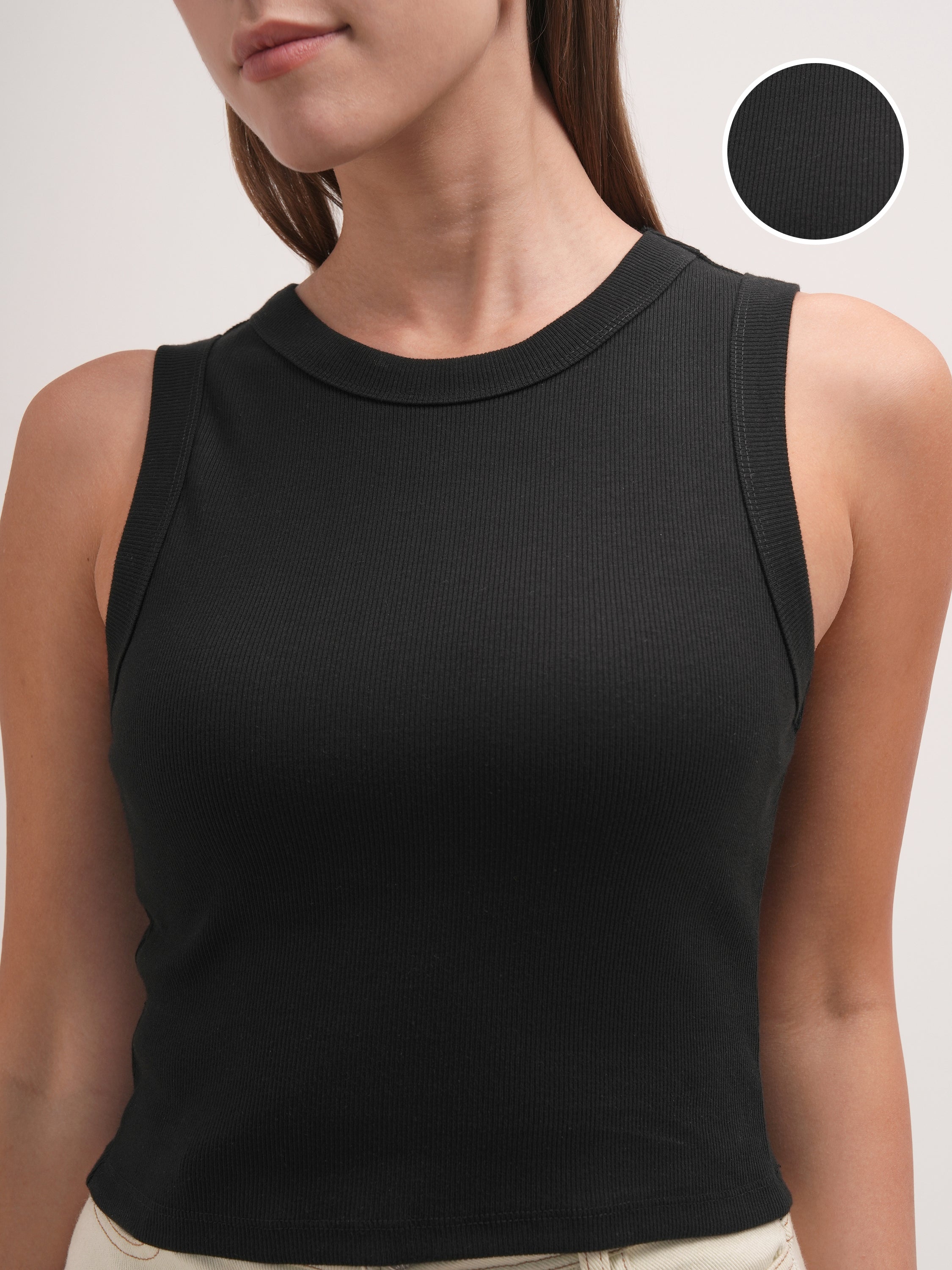Tokyo Talkies Women Black Solid Regular Top