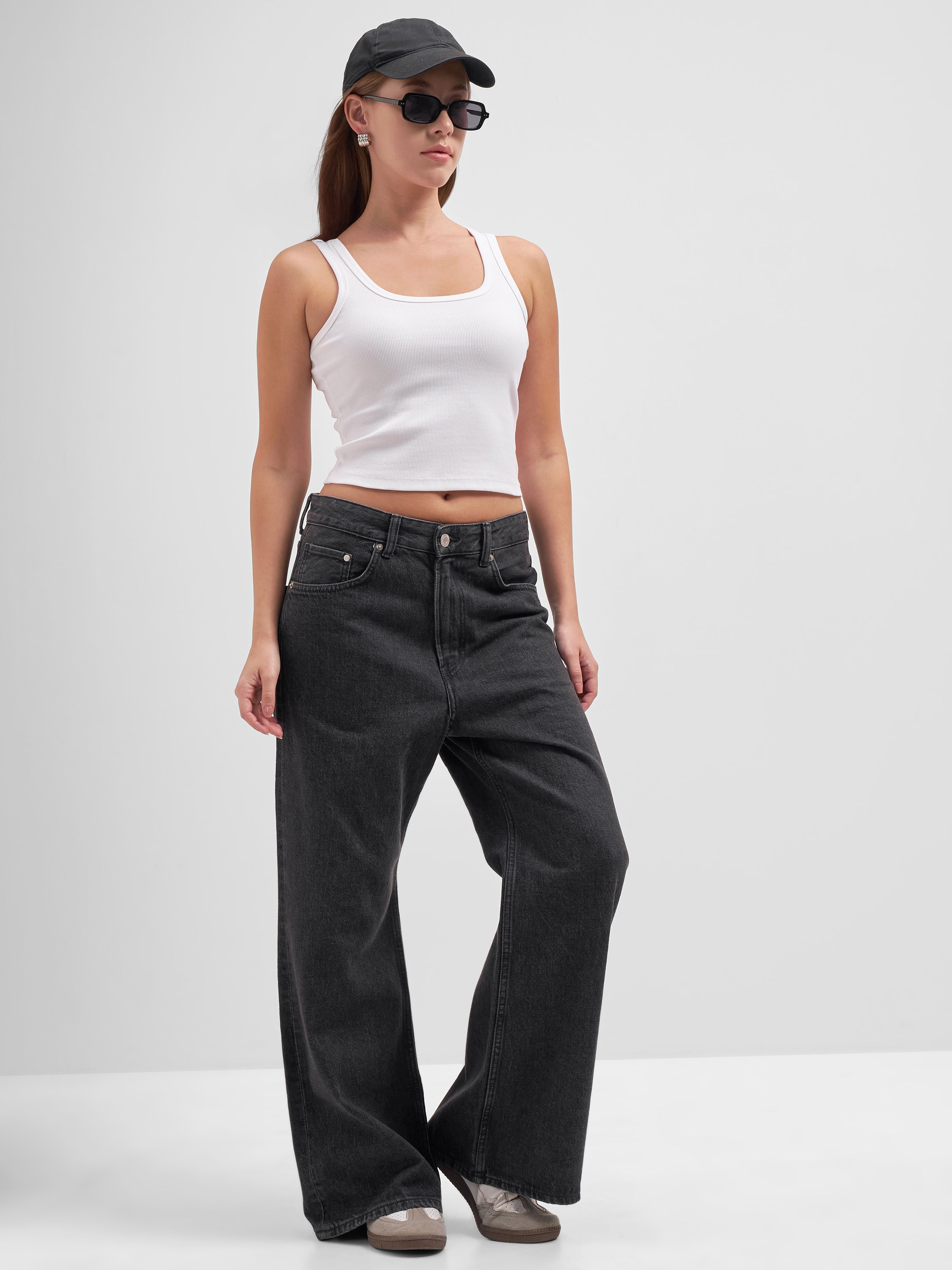 Tokyo Talkies Women White Solid Regular Top
