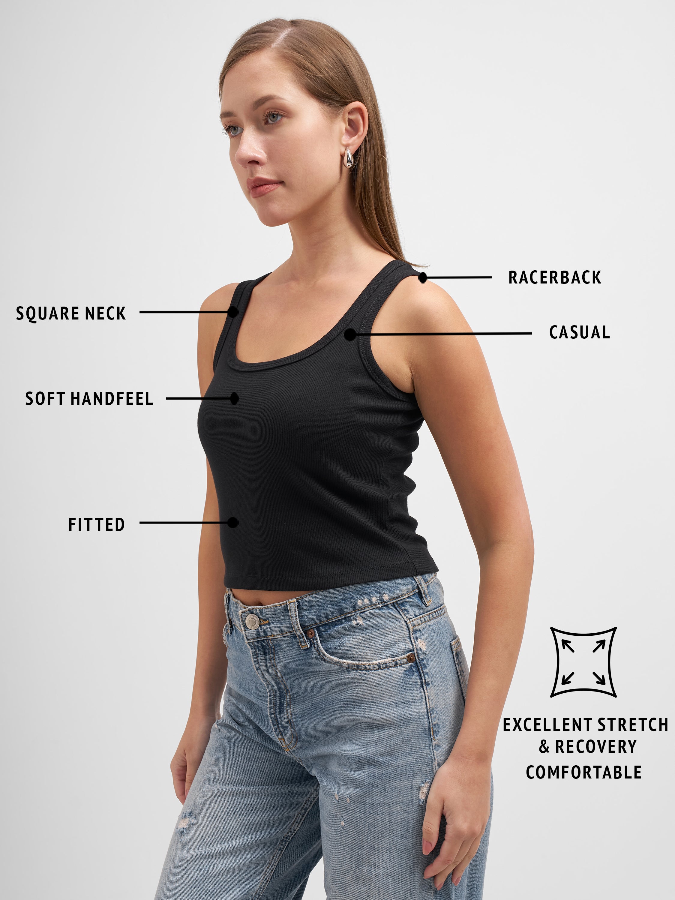 Tokyo Talkies Women Black Solid Regular Top