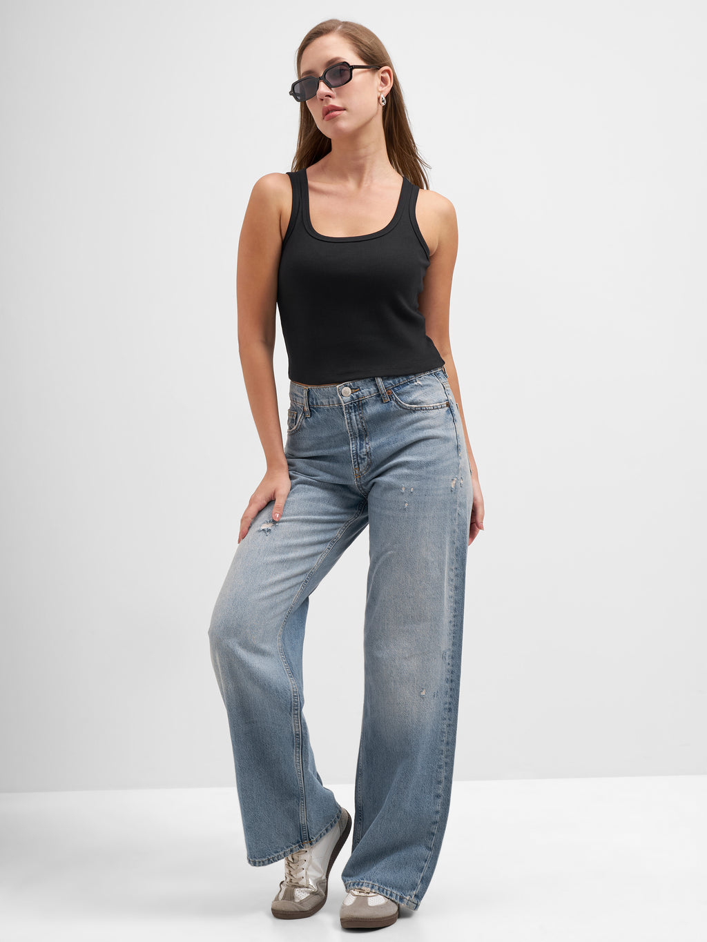 Tokyo Talkies Women Black Solid Regular Top