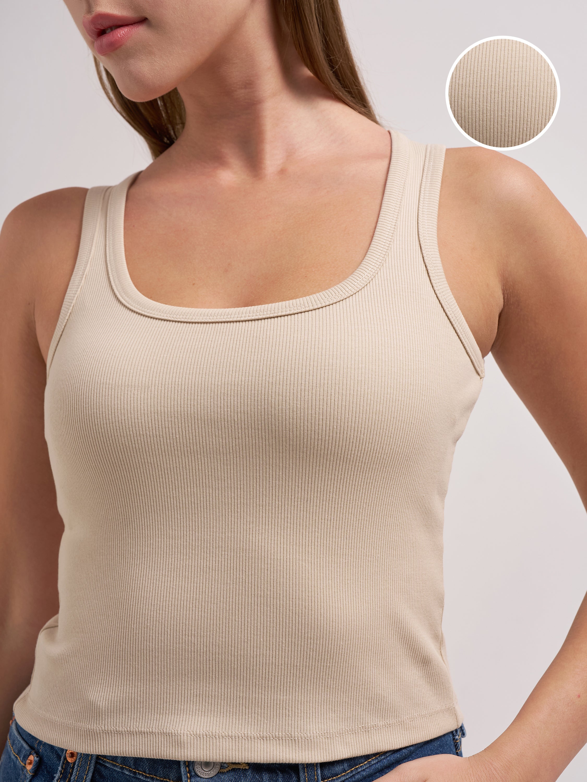 Tokyo Talkies Women Beige Solid Regular Top