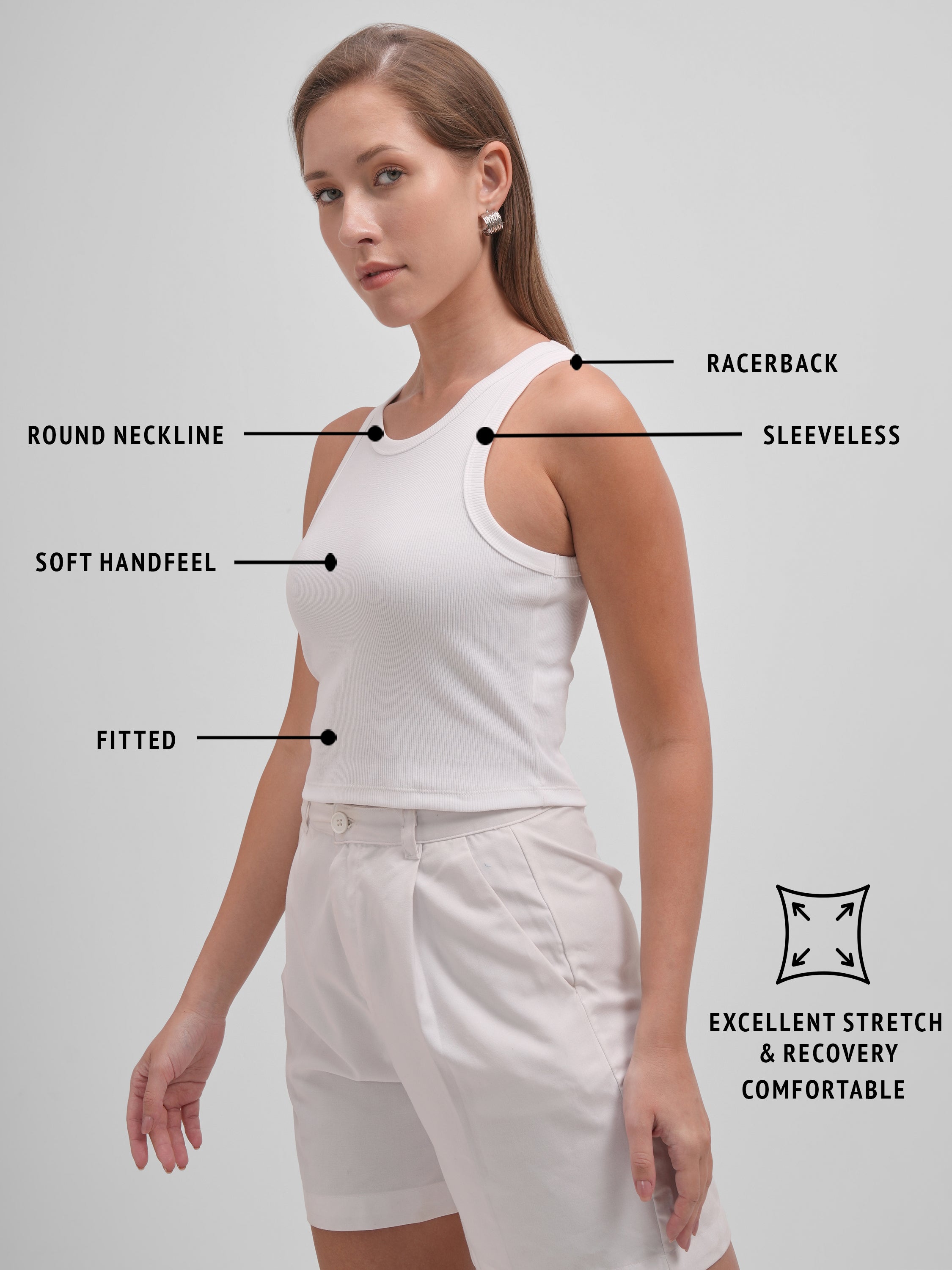 Tokyo Talkies Women White Solid Regular Top
