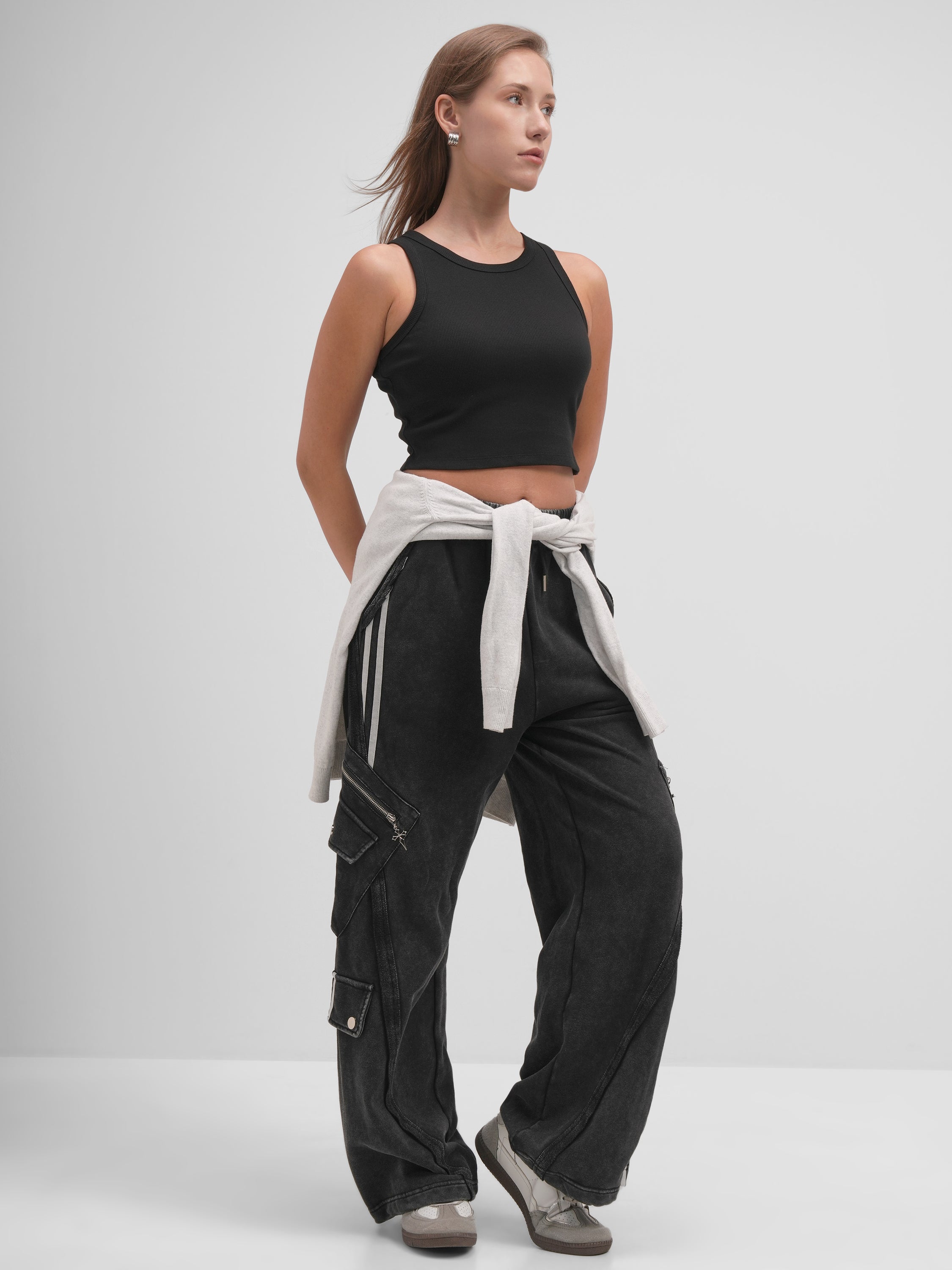 Tokyo Talkies Women Black Solid Regular Top