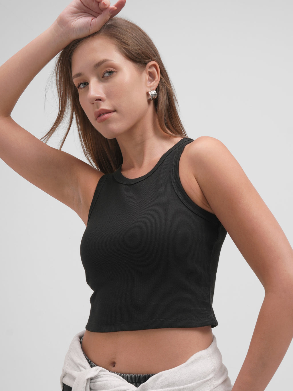 Tokyo Talkies Women Black Solid Regular Top