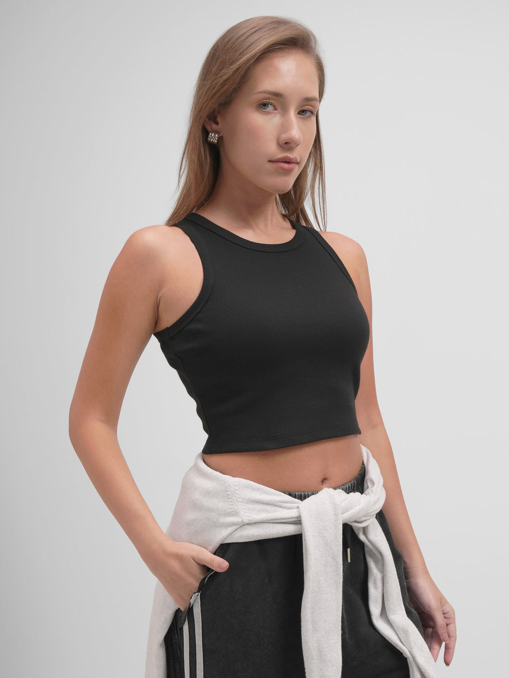 Tokyo Talkies Women Black Solid Regular Top