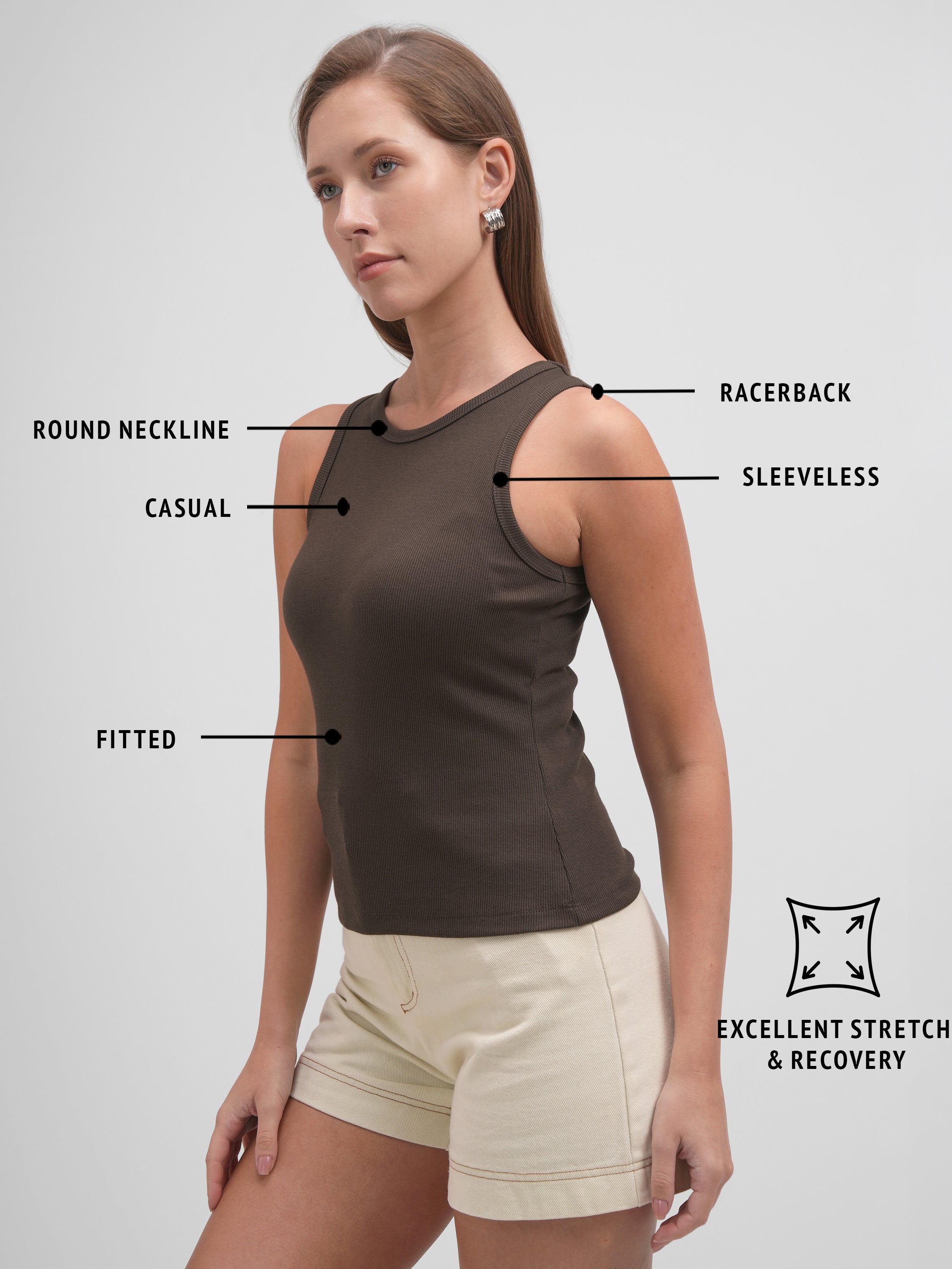 Tokyo Talkies Women Brown Solid Regular Top