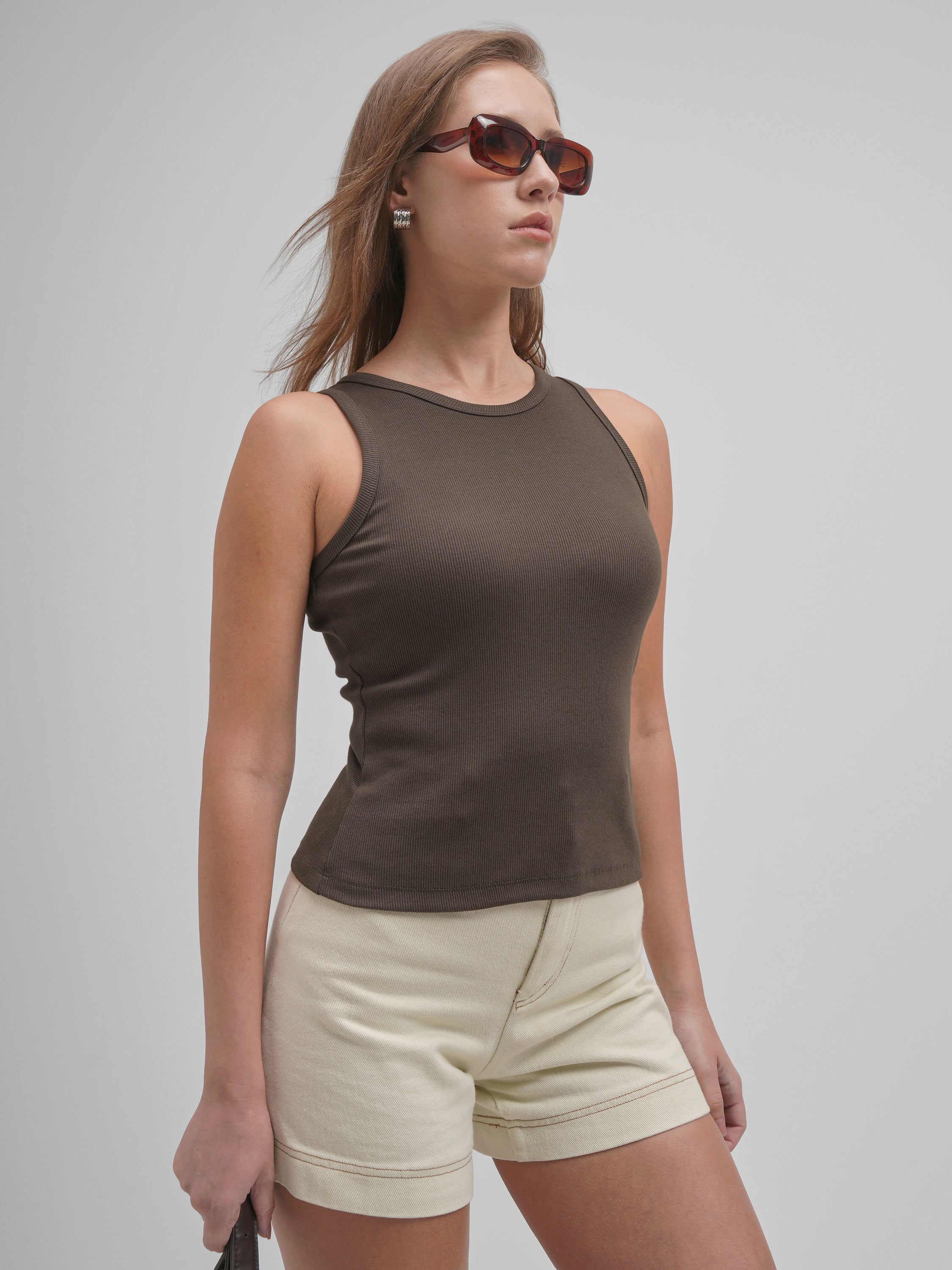 Tokyo Talkies Women Brown Solid Regular Top