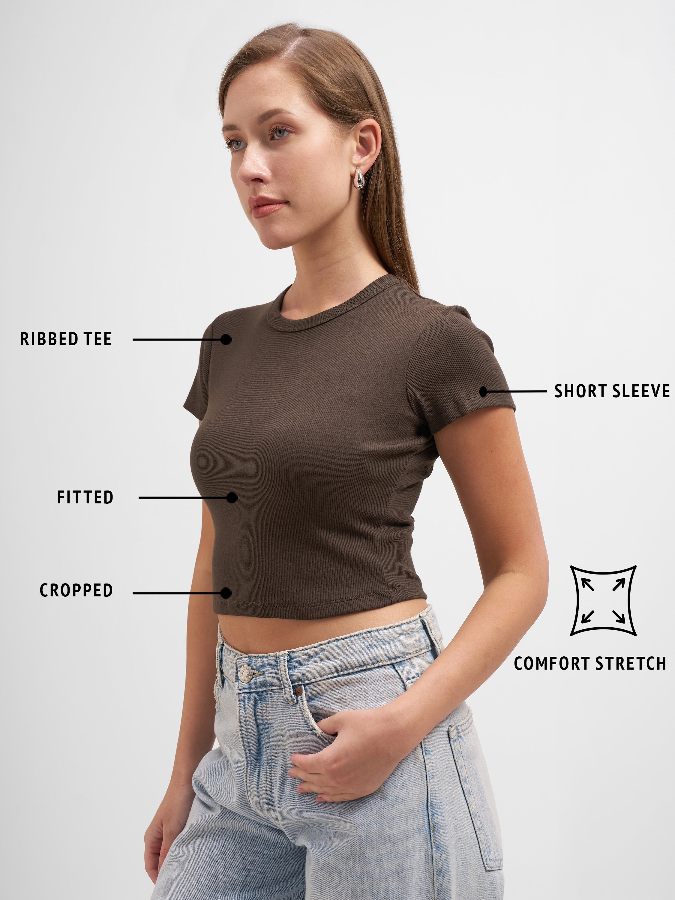 Tokyo Talkies Women Brown Solid Regular Top