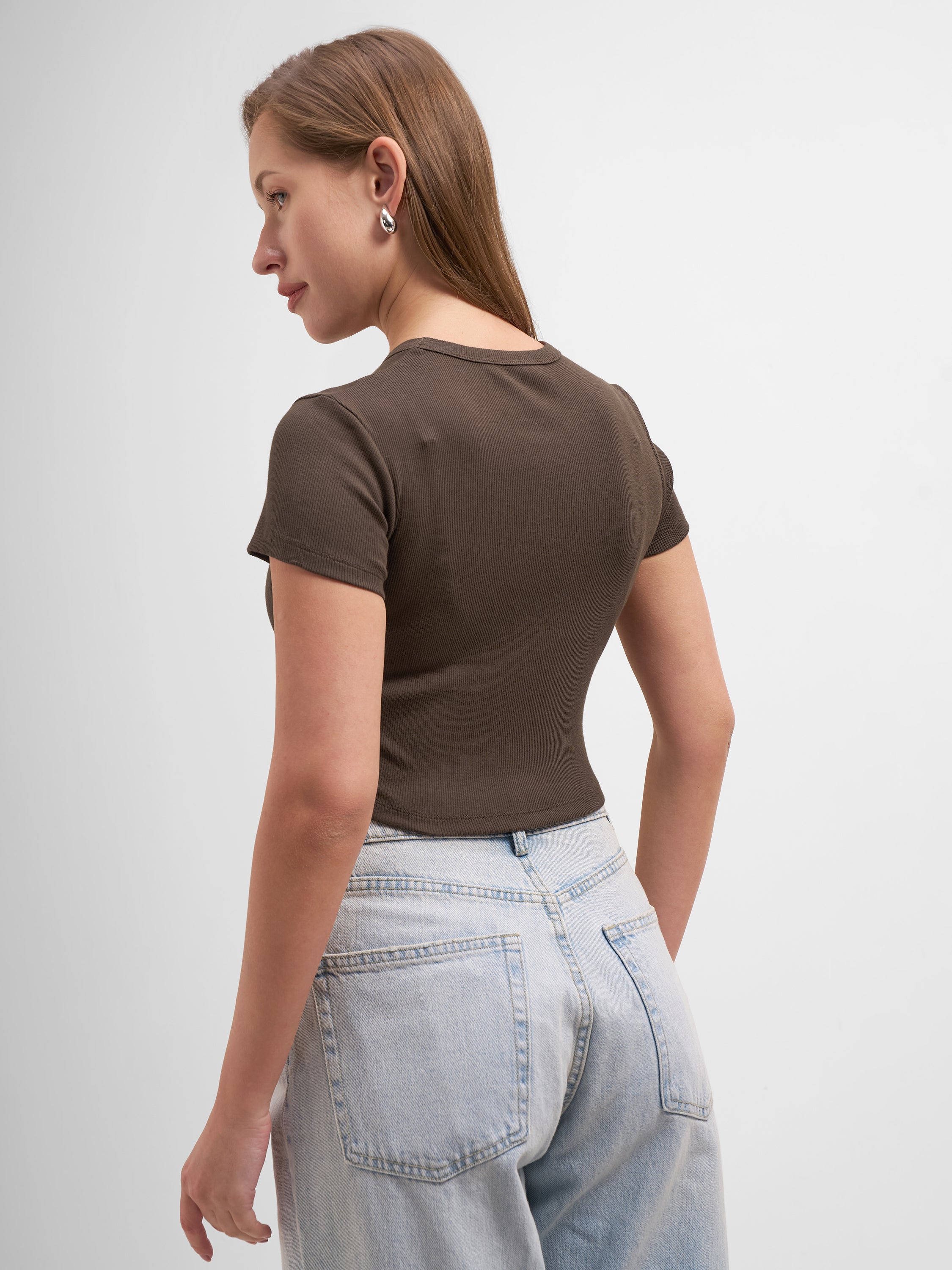 Tokyo Talkies Women Brown Solid Regular Top