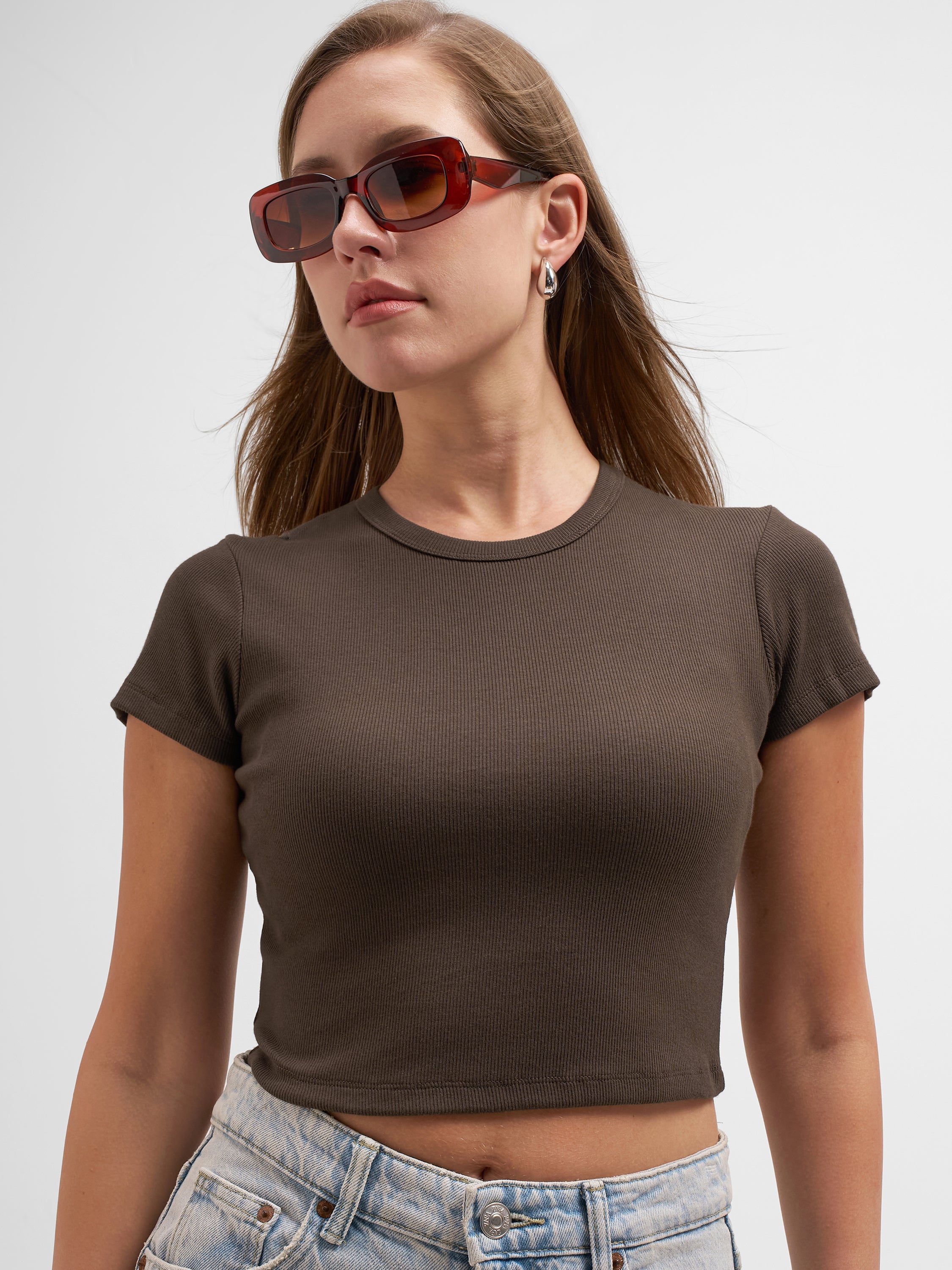 Tokyo Talkies Women Brown Solid Regular Top