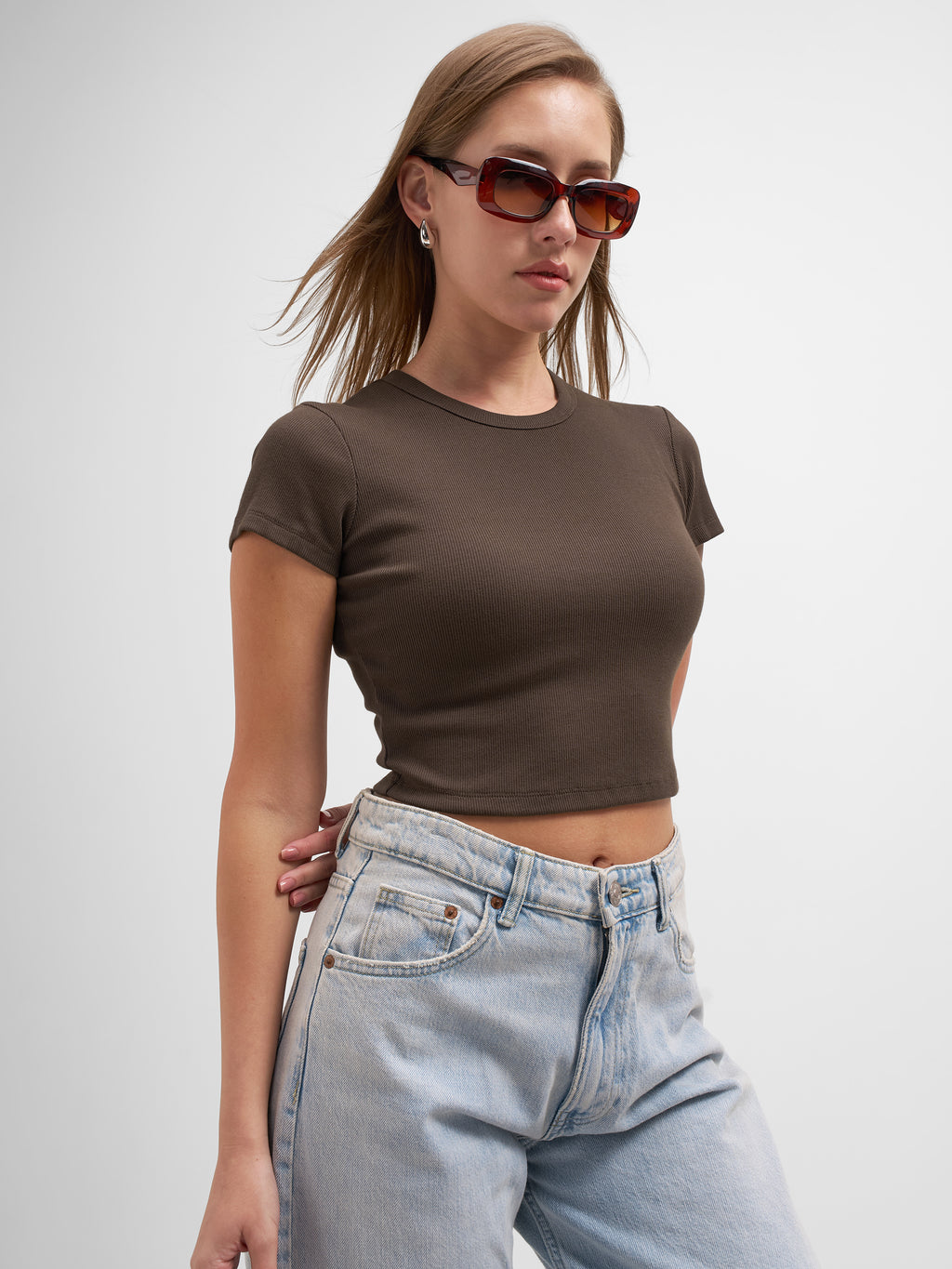 Tokyo Talkies Women Brown Solid Regular Top