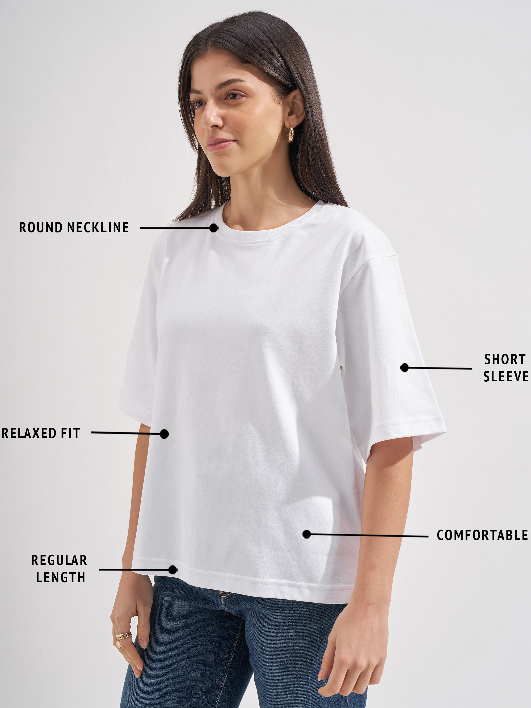 Tokyo Talkies Women White Solid Regular Top