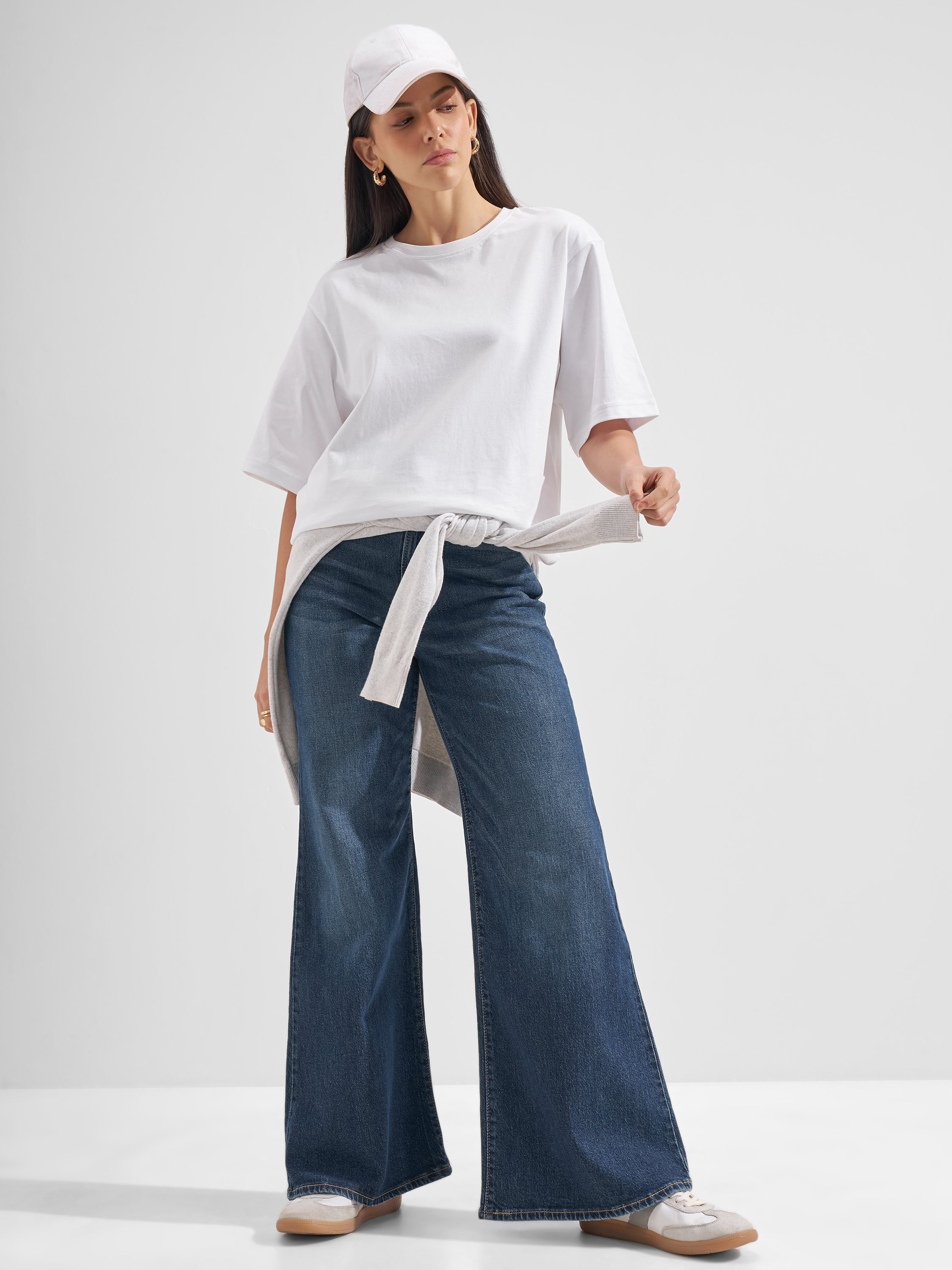 Tokyo Talkies Women White Solid Regular Top