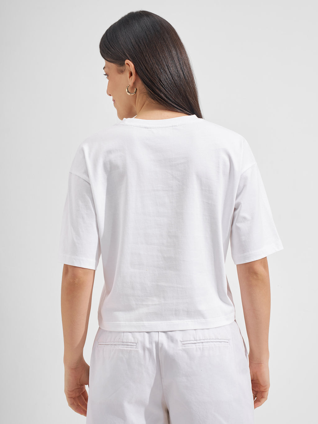 Tokyo Talkies Women White Solid Regular Top