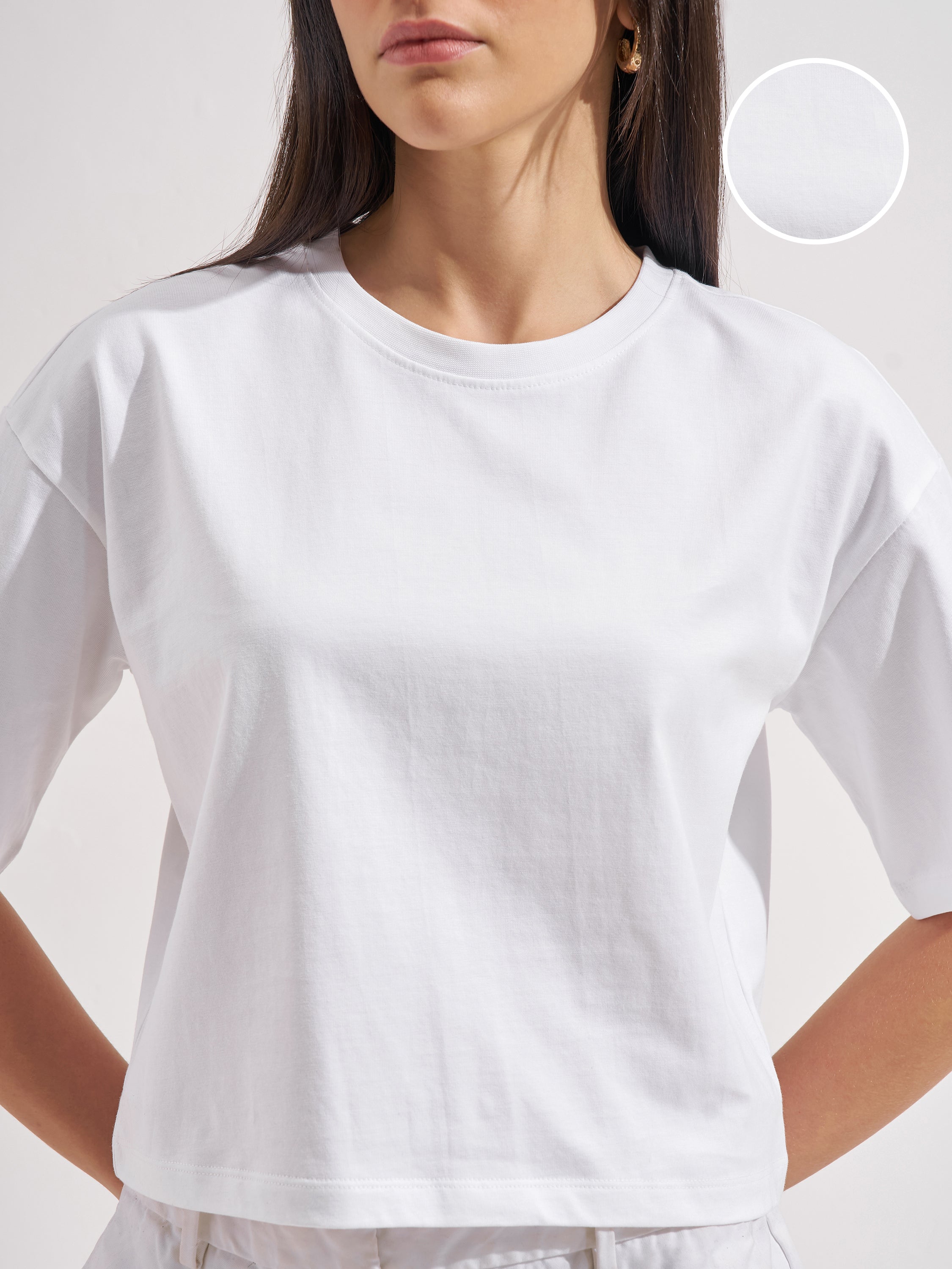 Tokyo Talkies Women White Solid Regular Top
