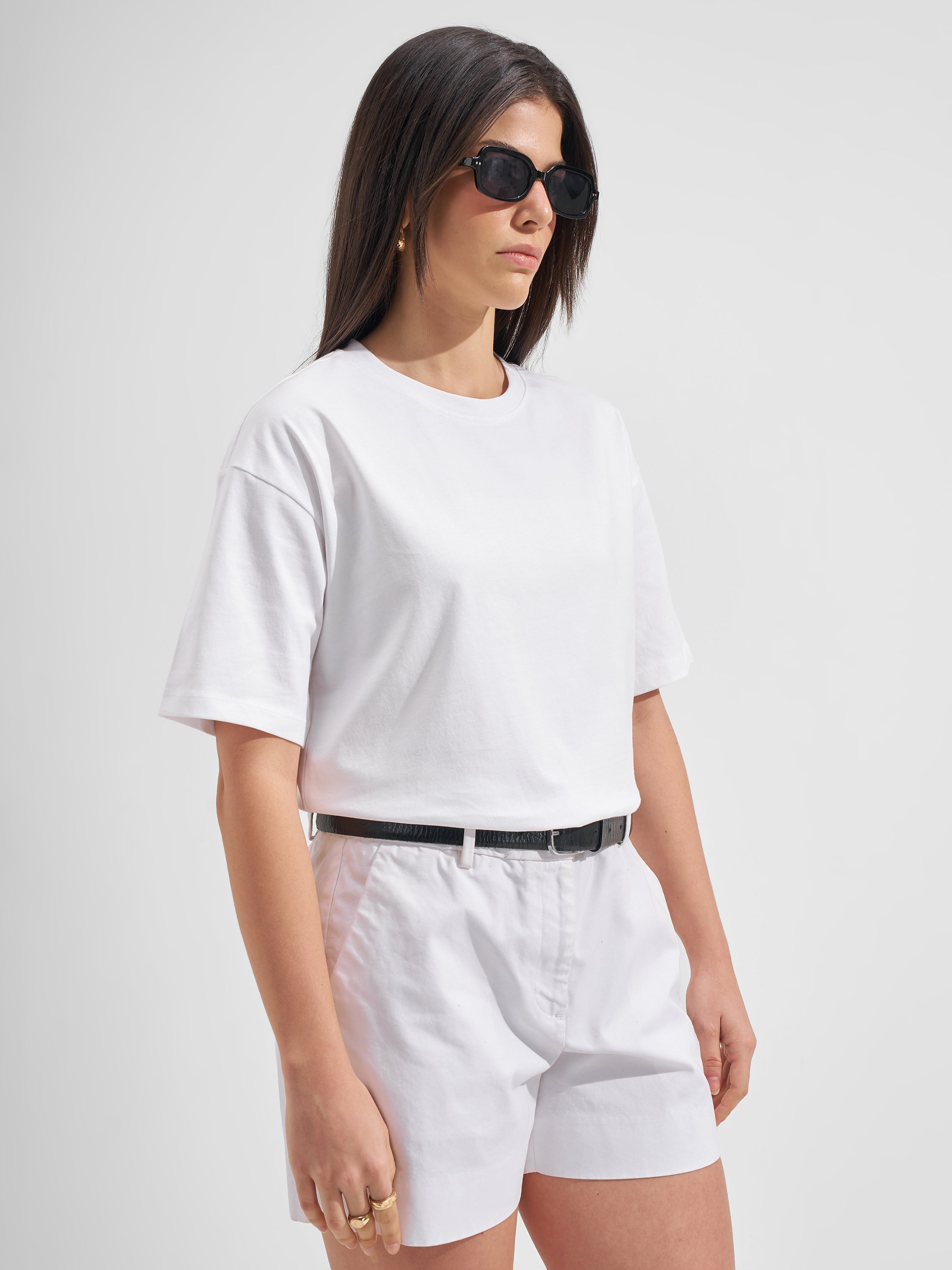 Tokyo Talkies Women White Solid Regular Top