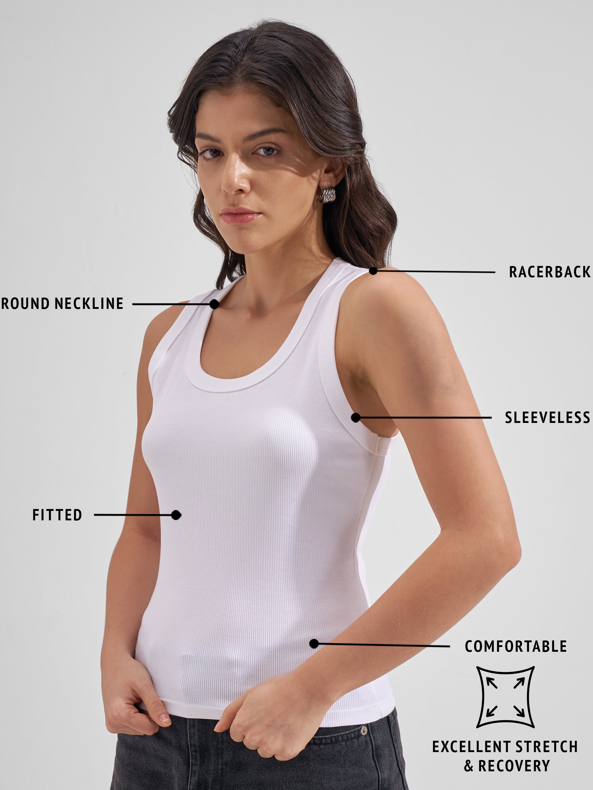 Tokyo Talkies Women White Solid Regular Top