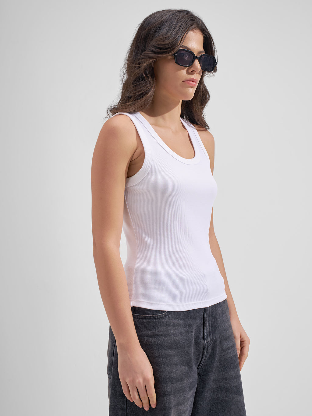 Tokyo Talkies Women White Solid Regular Top
