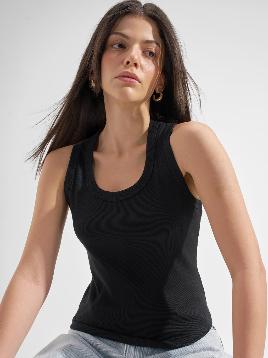 Tokyo Talkies Women Black Solid Regular Top