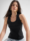 Tokyo Talkies Women Black Solid Regular Top