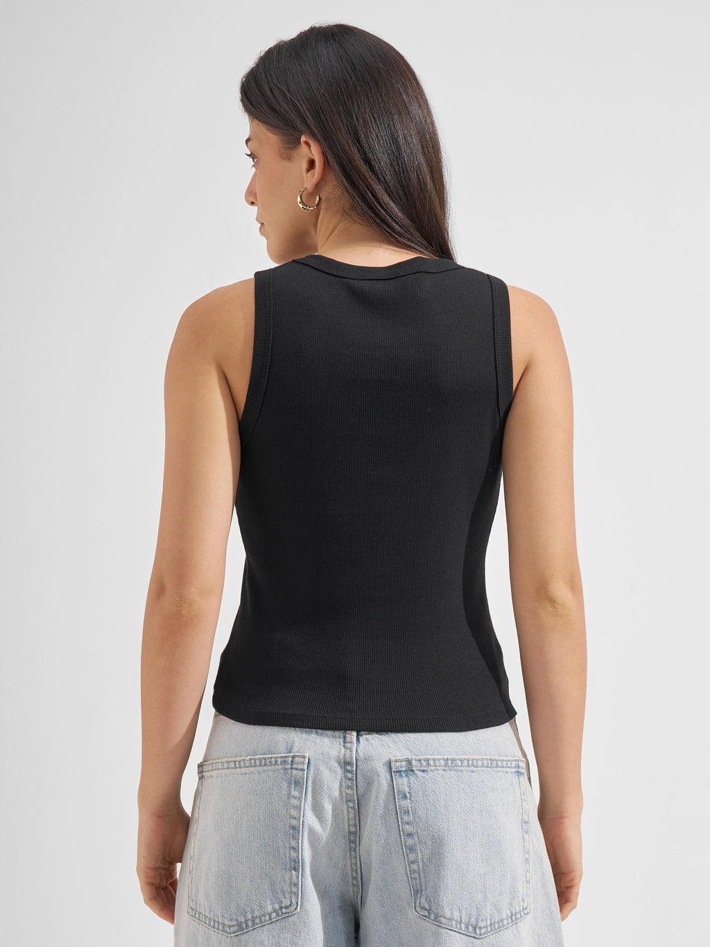 Tokyo Talkies Women Black Solid Regular Top