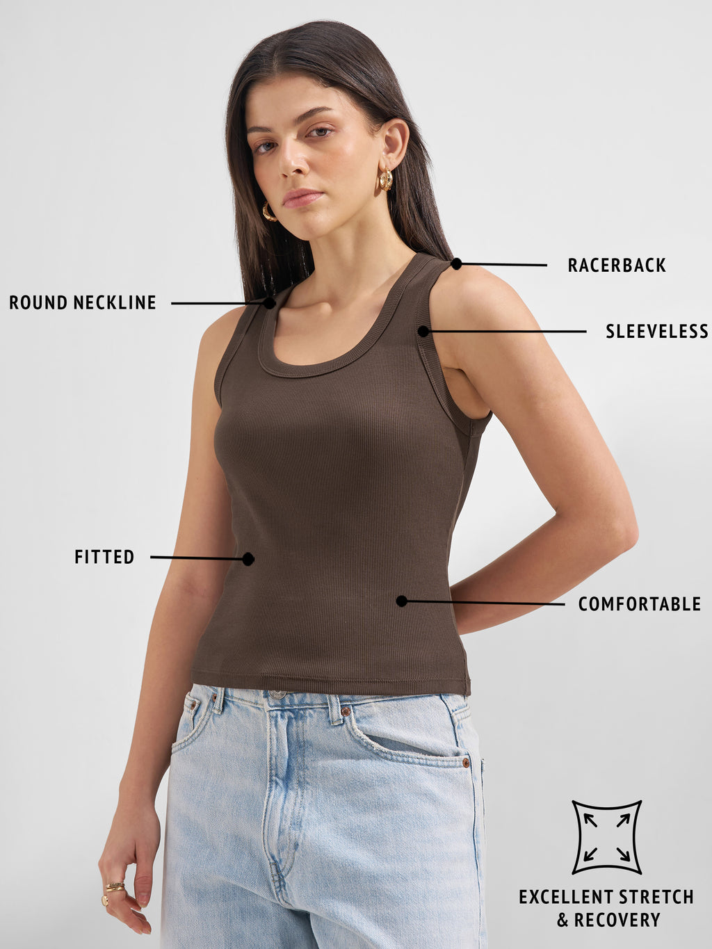 Tokyo Talkies Women Brown Solid Regular Top