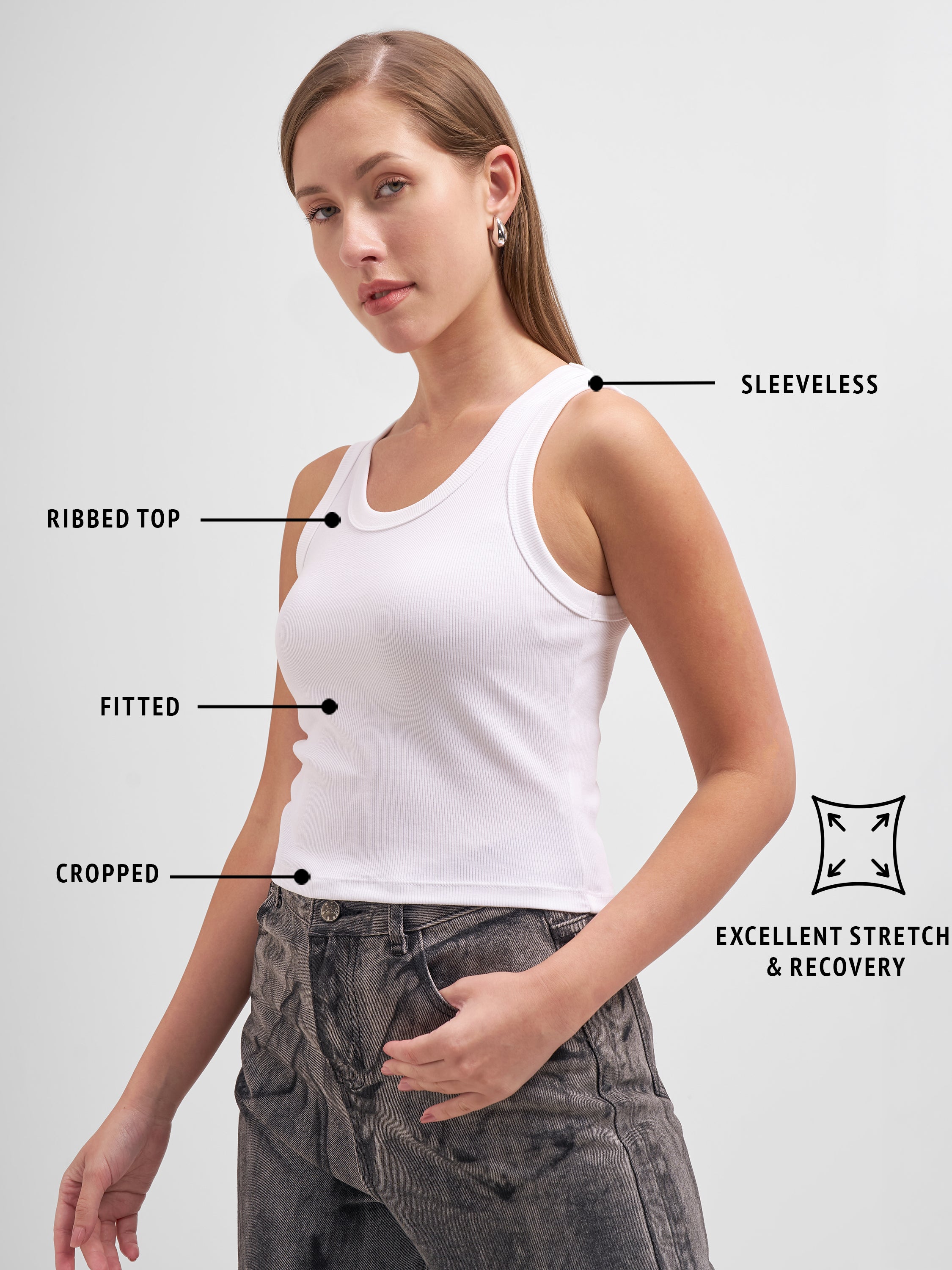 Tokyo Talkies Women White Solid Regular Top