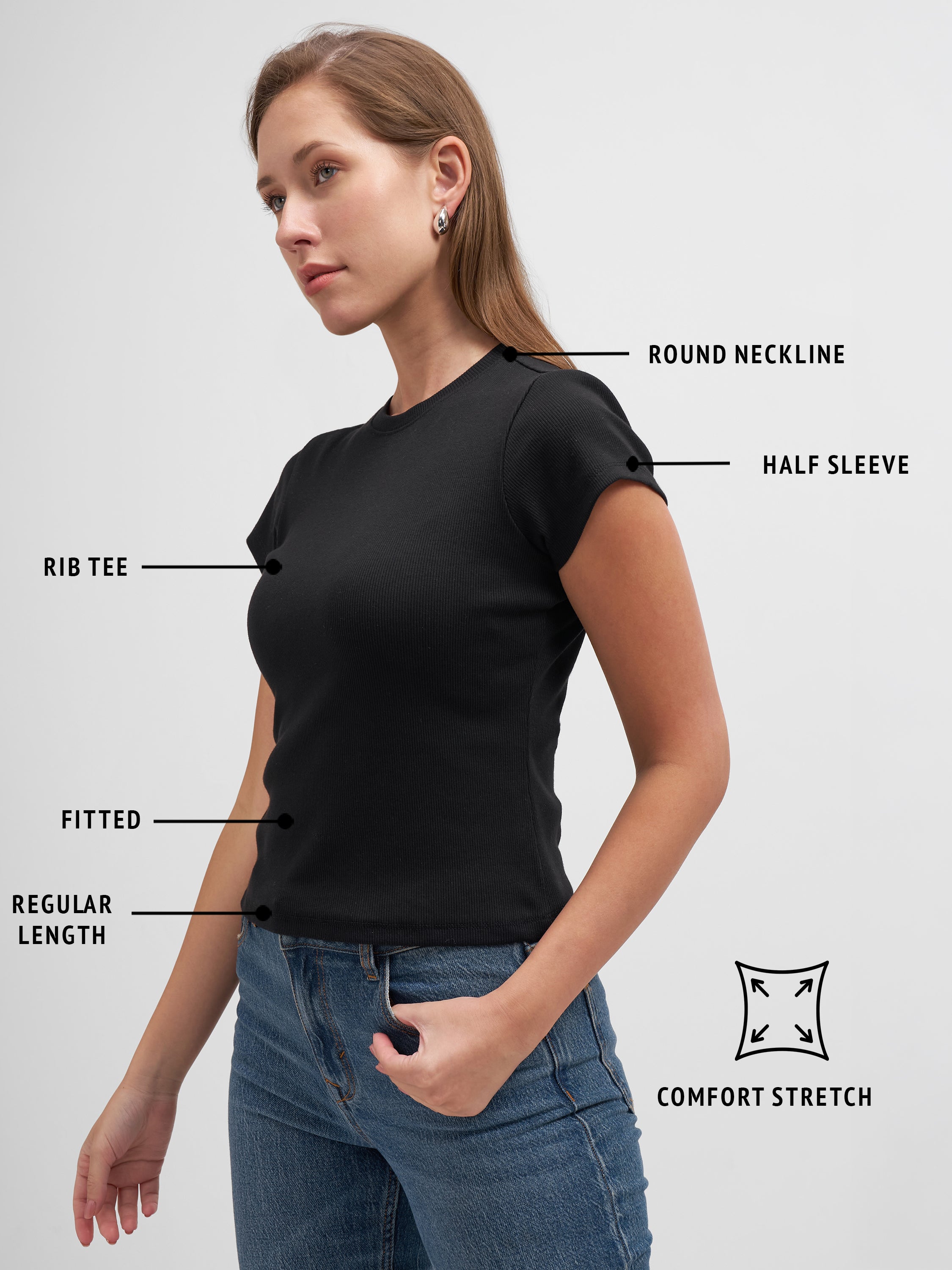 Tokyo Talkies Women Black Solid Regular Top