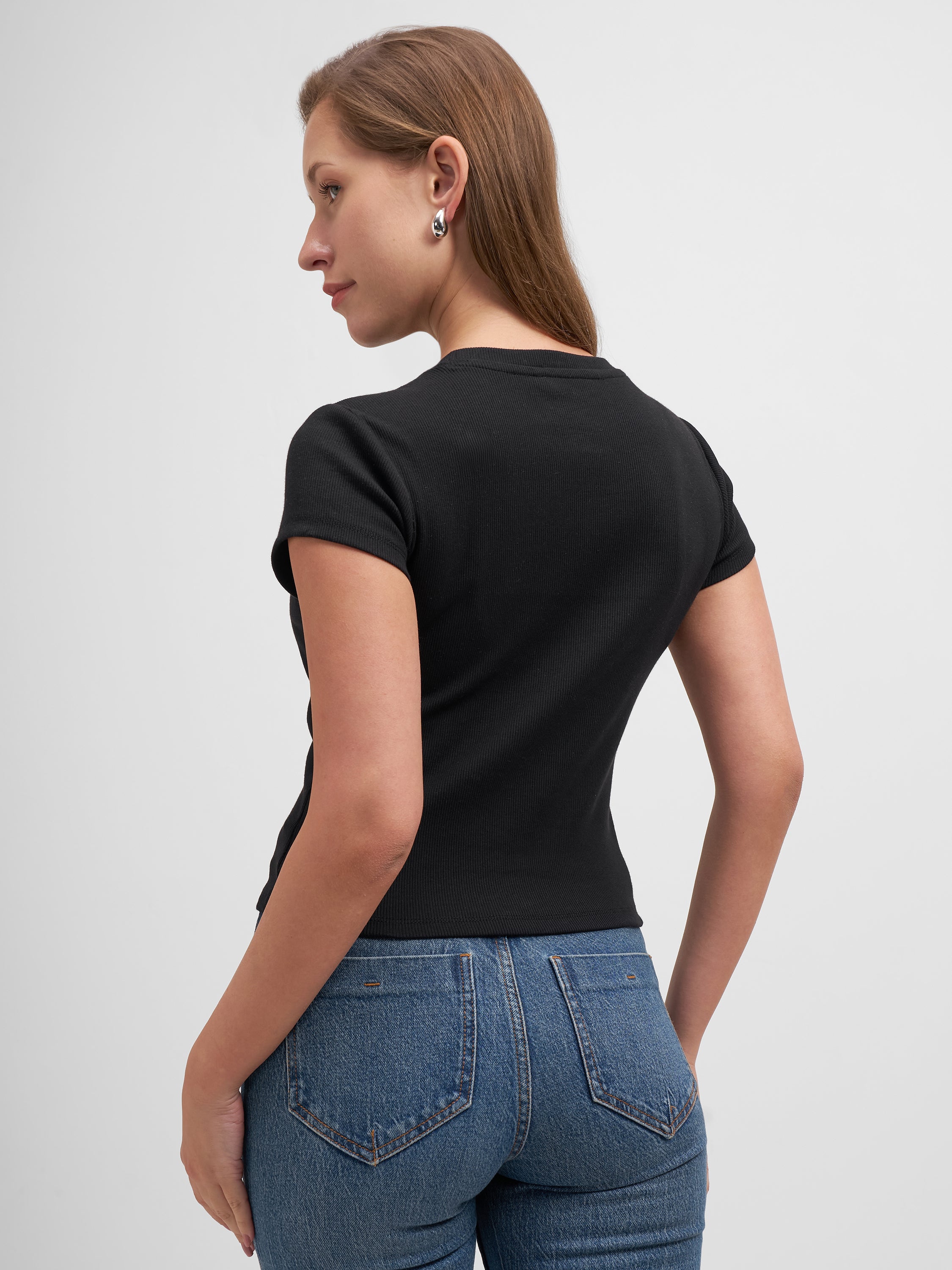 Tokyo Talkies Women Black Solid Regular Top