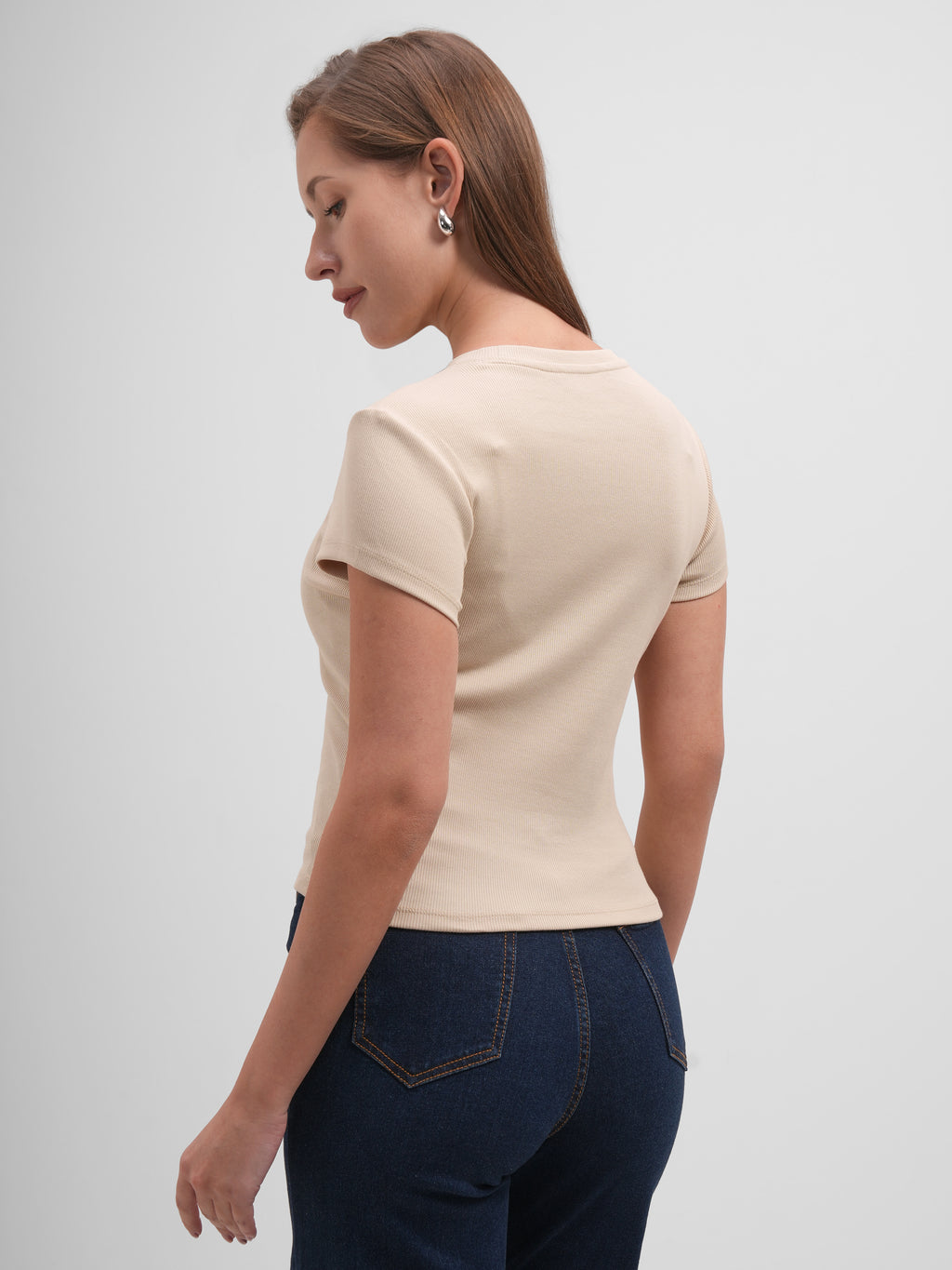 Tokyo Talkies Women Beige Solid Regular Top