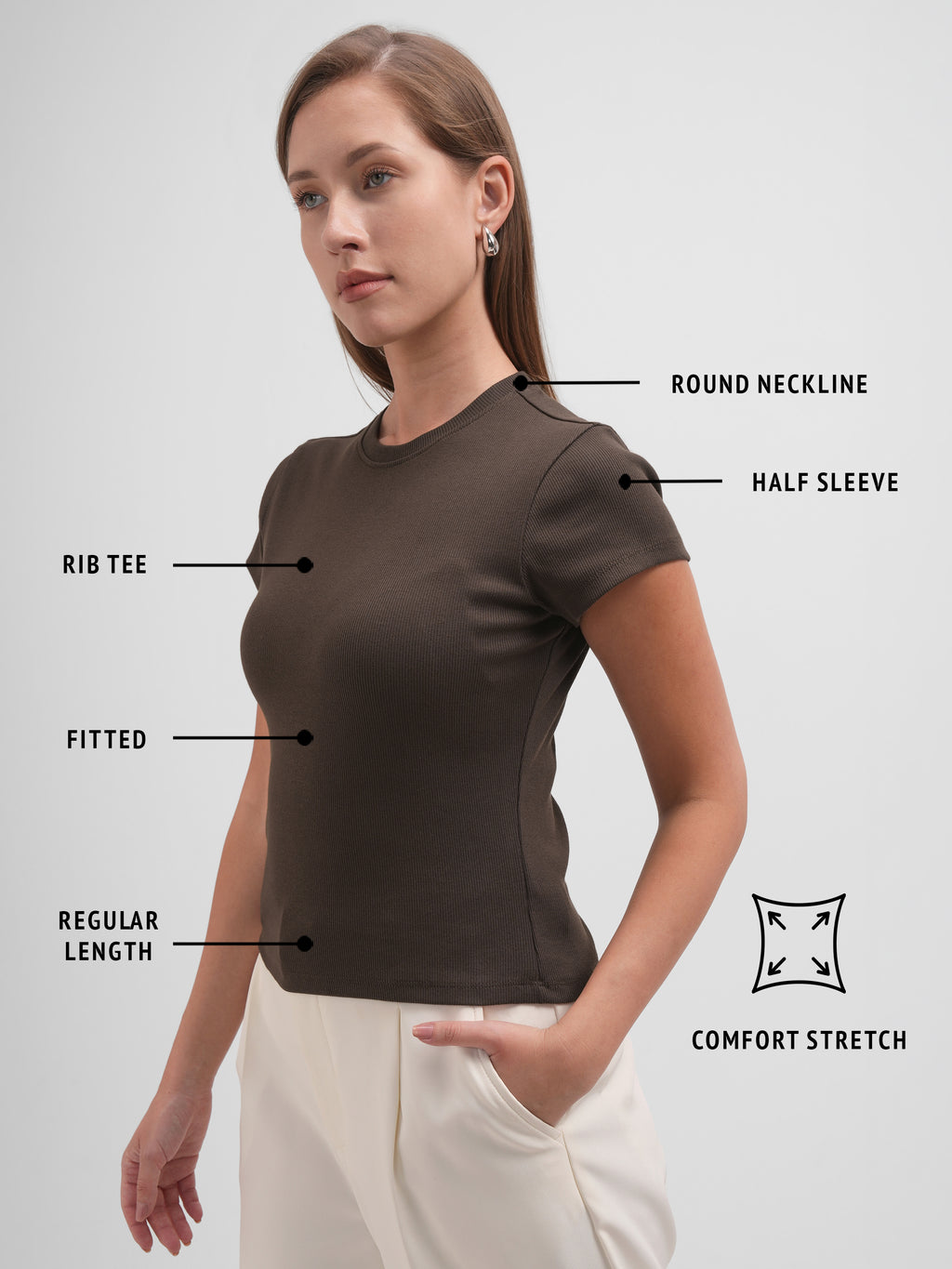 Tokyo Talkies Women Brown Solid Regular Top
