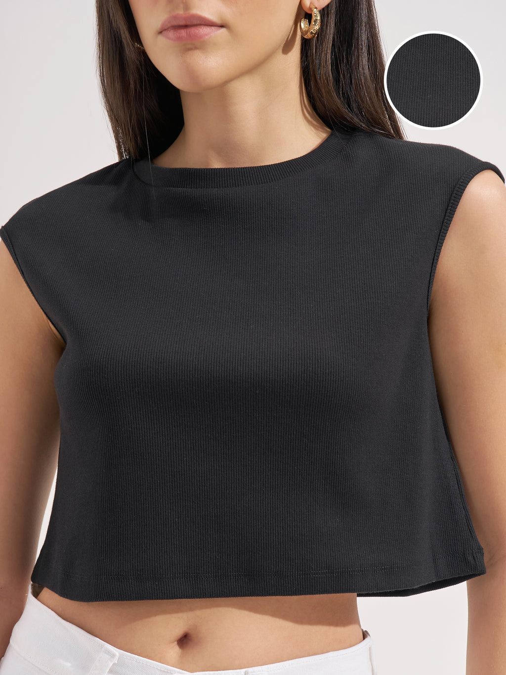 Tokyo Talkies Women Black Solid Regular Top