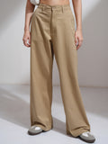 Tokyo Talkies Women Brown Solid Regular Fit Casual Trouser - Brown - Image 1
