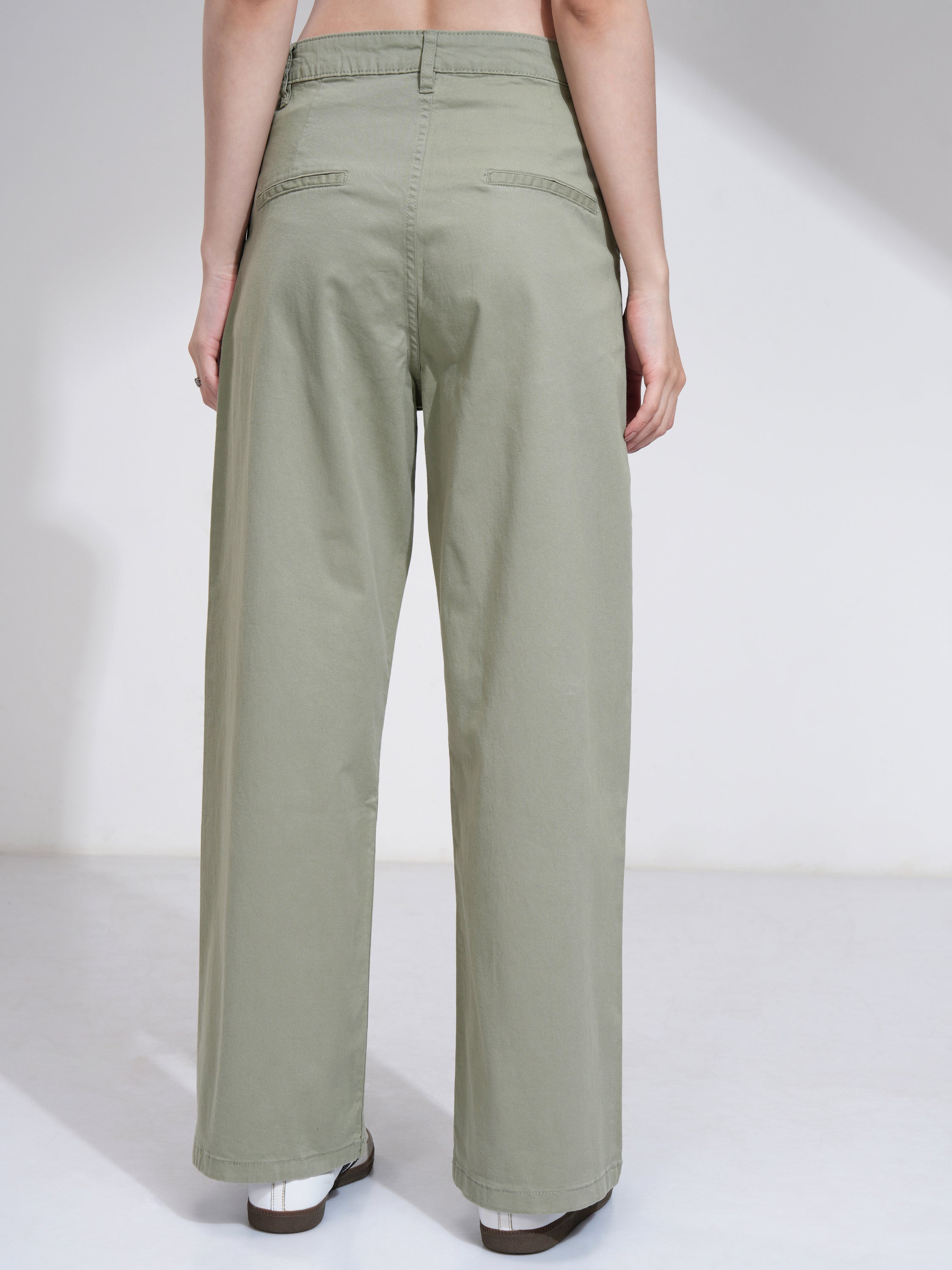 Tokyo Talkies Women Brown Solid Flared Casual Trouser - Brown - Image 3