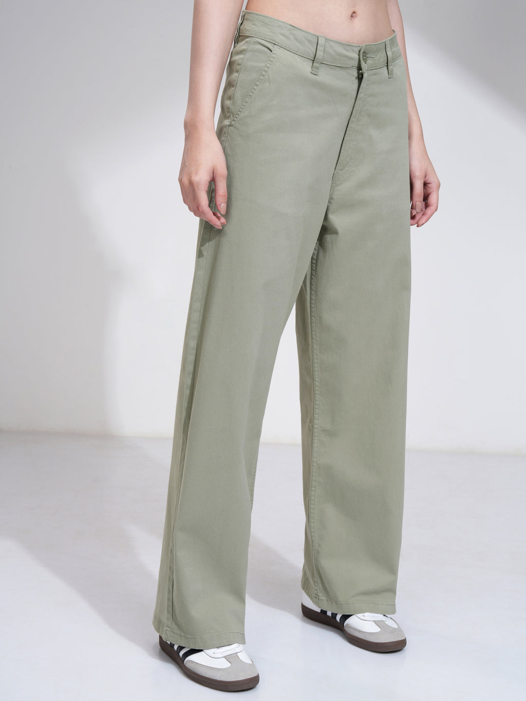 Tokyo Talkies Women Brown Solid Flared Casual Trouser - Brown - Image 6