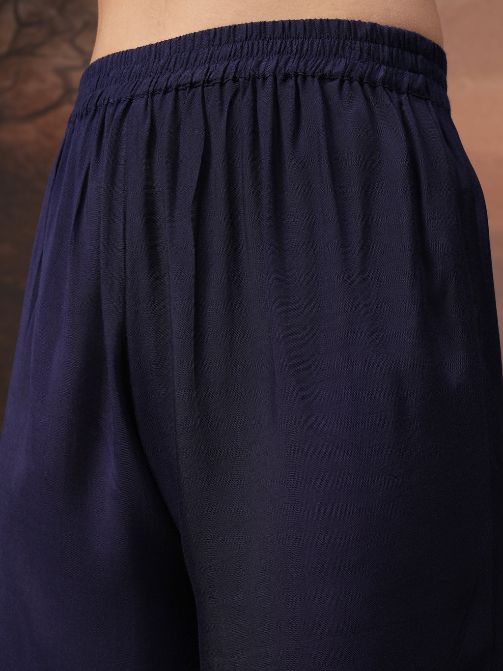 Vishudh Women Purple Embroidered Kurta With Palazzo And Dupatta - Purple - Image 8