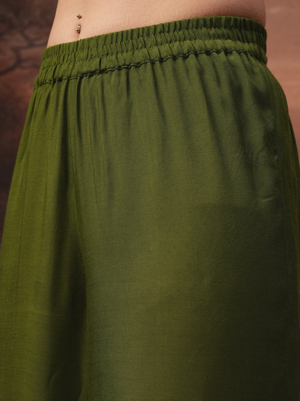 Vishudh Women Green Embroidered Kurta With Palazzo And Dupatta - Green - Image 8
