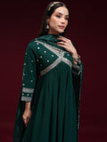 Vishudh Women Green Embroidered Kurta With Trouser And Dupatta - Green - Image 1