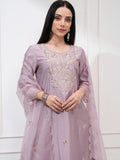 Vishudh Women Mauve Embroidered Kurta With Trousers And Dupatta - Mauve - Image 1