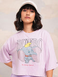 Disney By Tokyo Talkies Women Lavender Dumbo Printed Round Neck T-Shirt - Lavender - Image 1